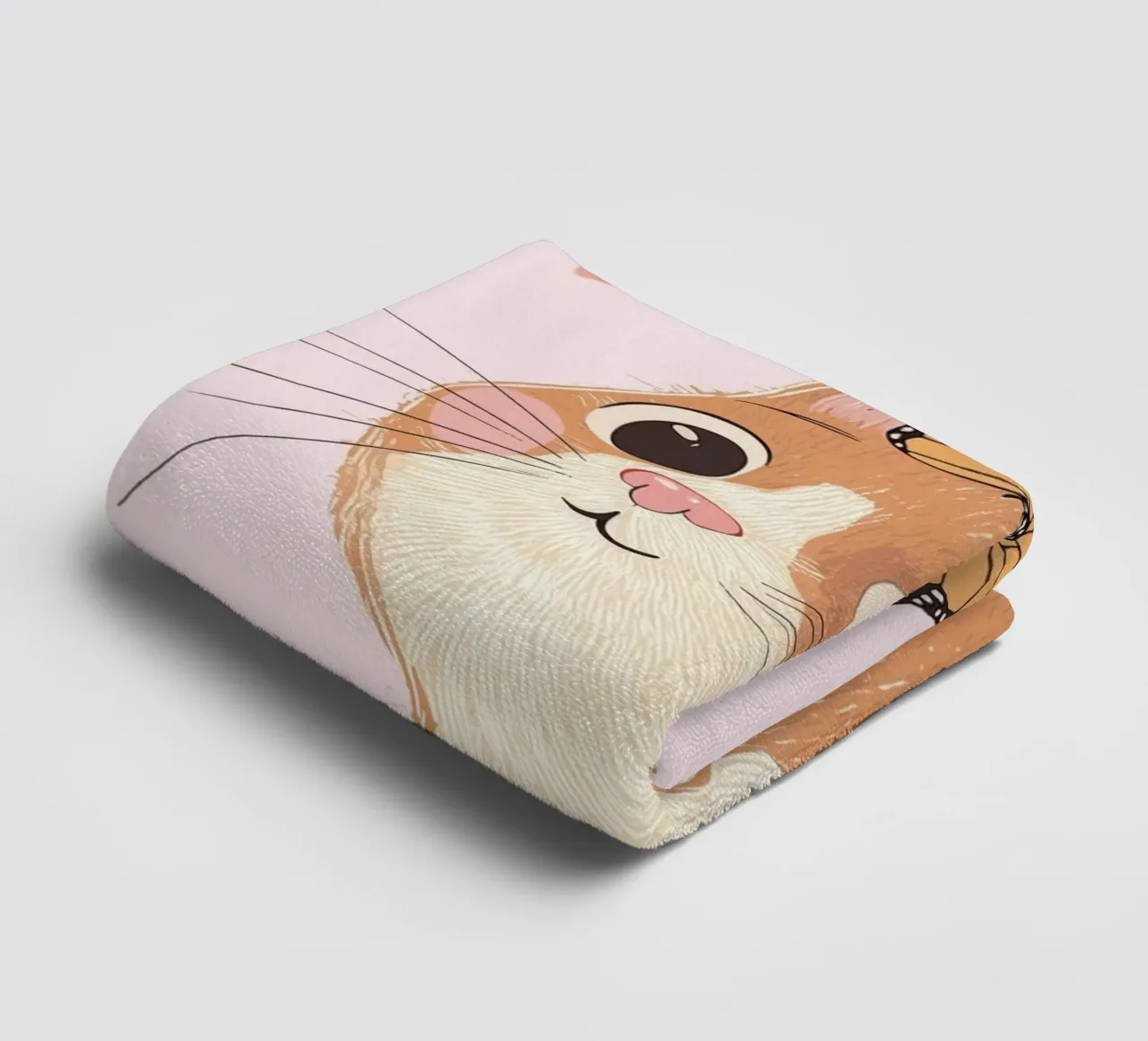 Cat Print, Boho Print, Whimsical Poster towel by Little Lola