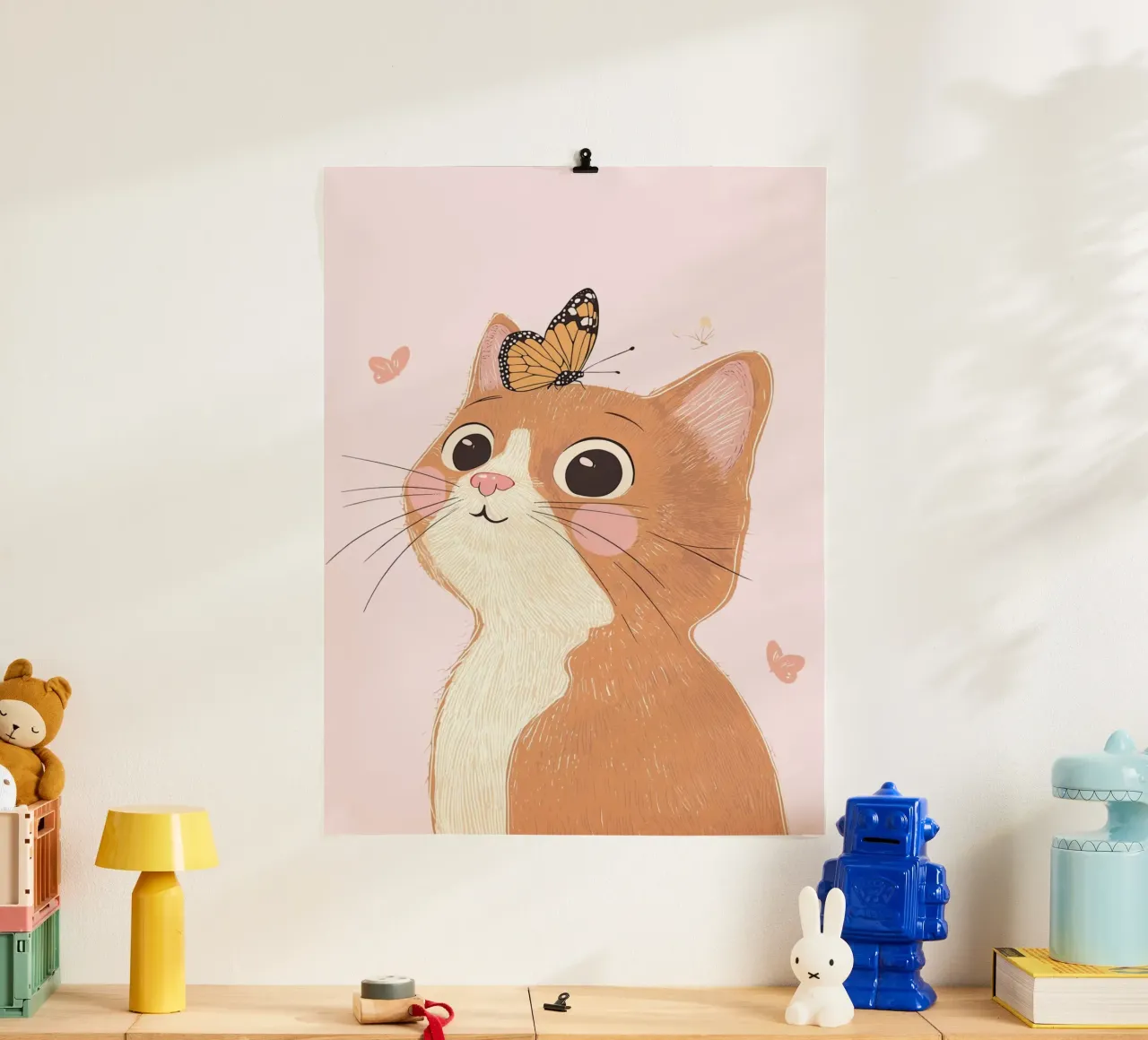 Cat Print, Boho Print, Whimsical Poster hahnemühle by Little Lola