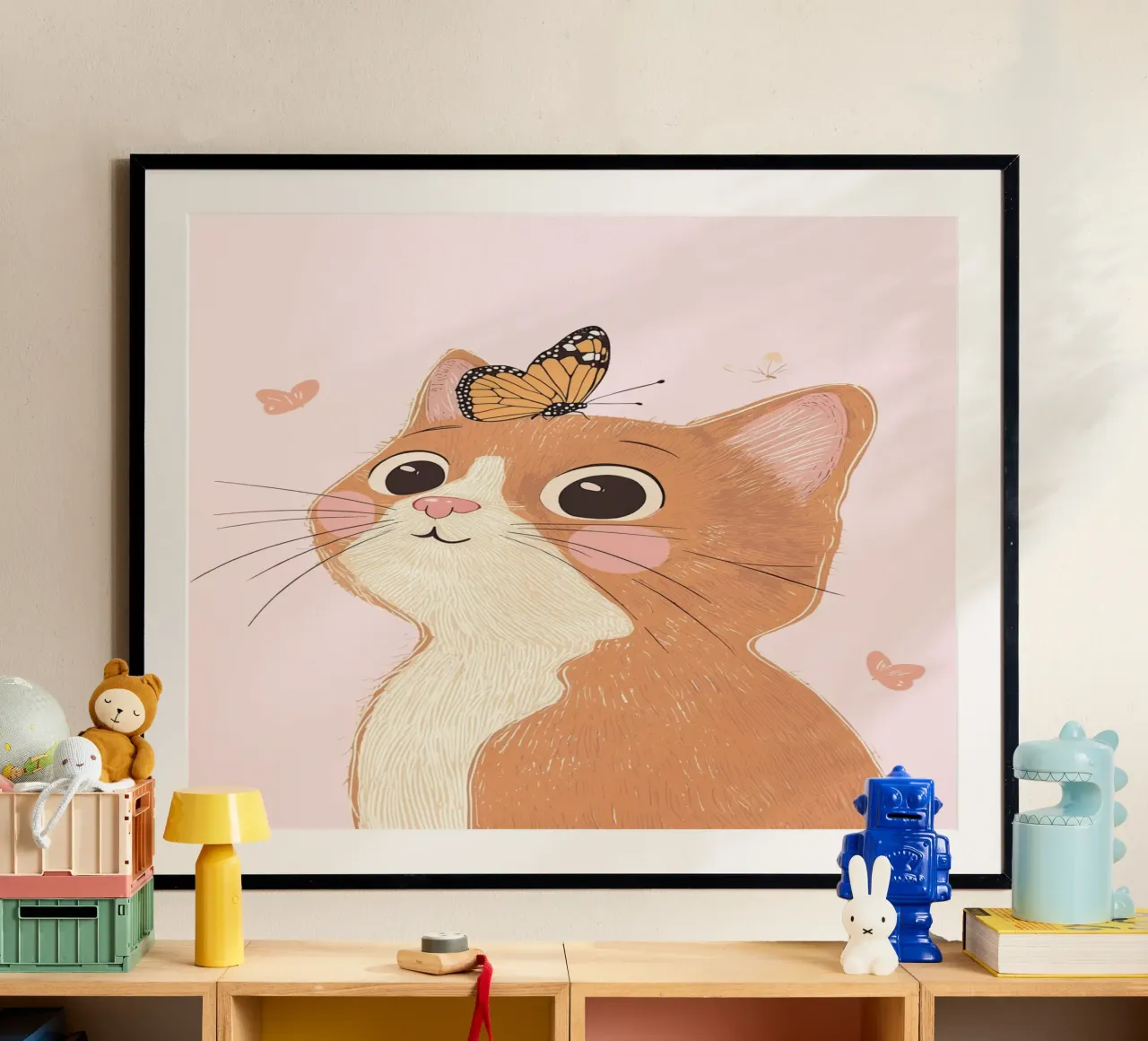 Cat Print, Boho Print, Whimsical Poster hahnemühle by Little Lola