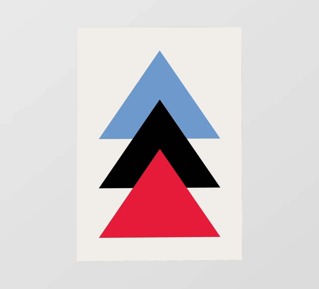 Ascesa Bauhaus: Triangoli geometrici, minimalista e moderno Tre telo in pvc da NorwesClub