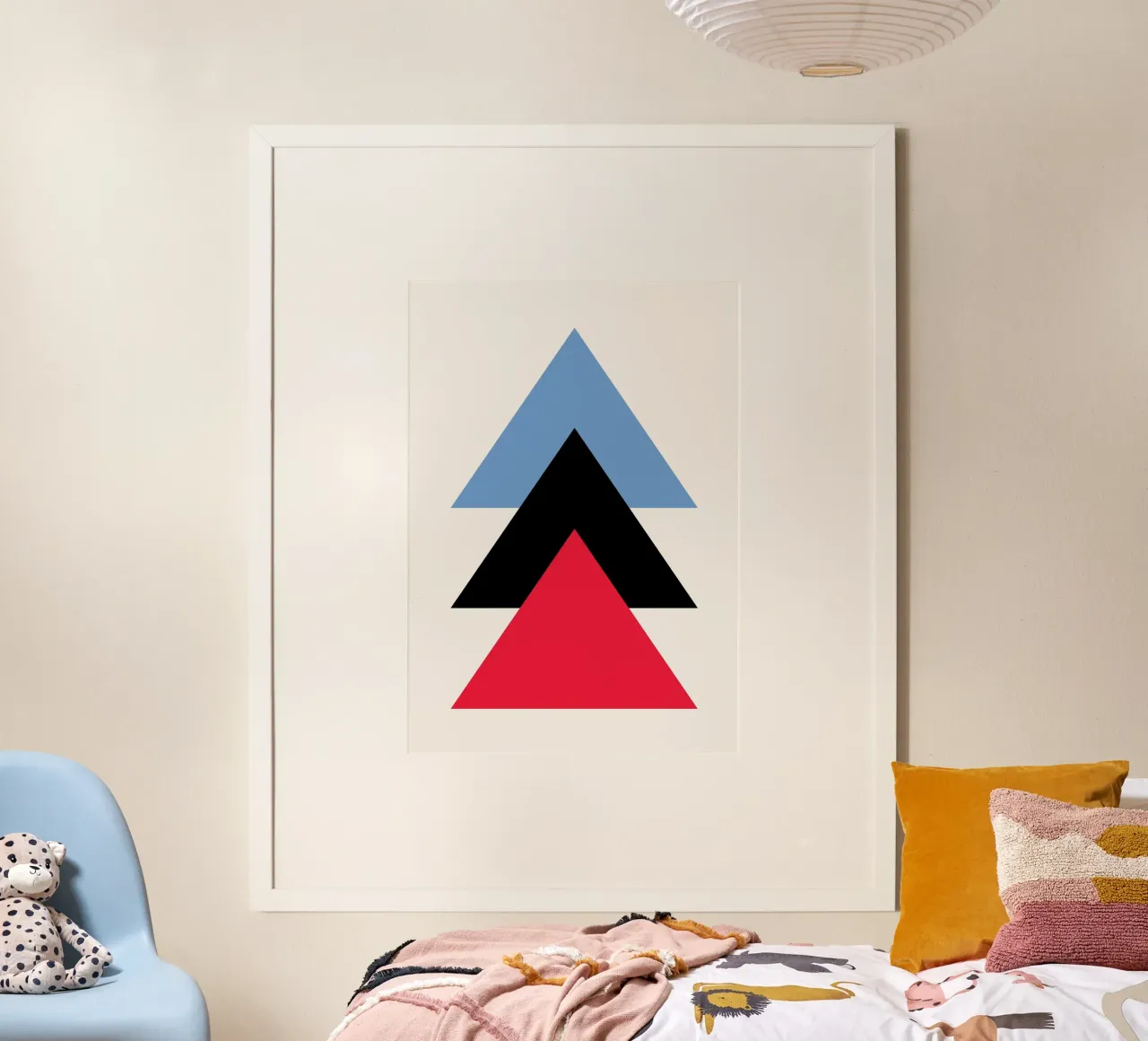Ascesa Bauhaus: Triangoli geometrici, minimalista e moderno Tre carta hahnemühle da NorwesClub