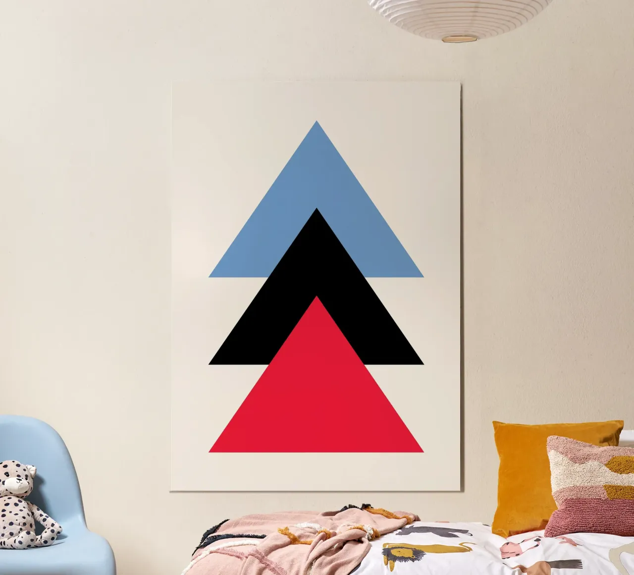 Ascesa Bauhaus: Triangoli geometrici, minimalista e moderno Tre carta hahnemühle da NorwesClub