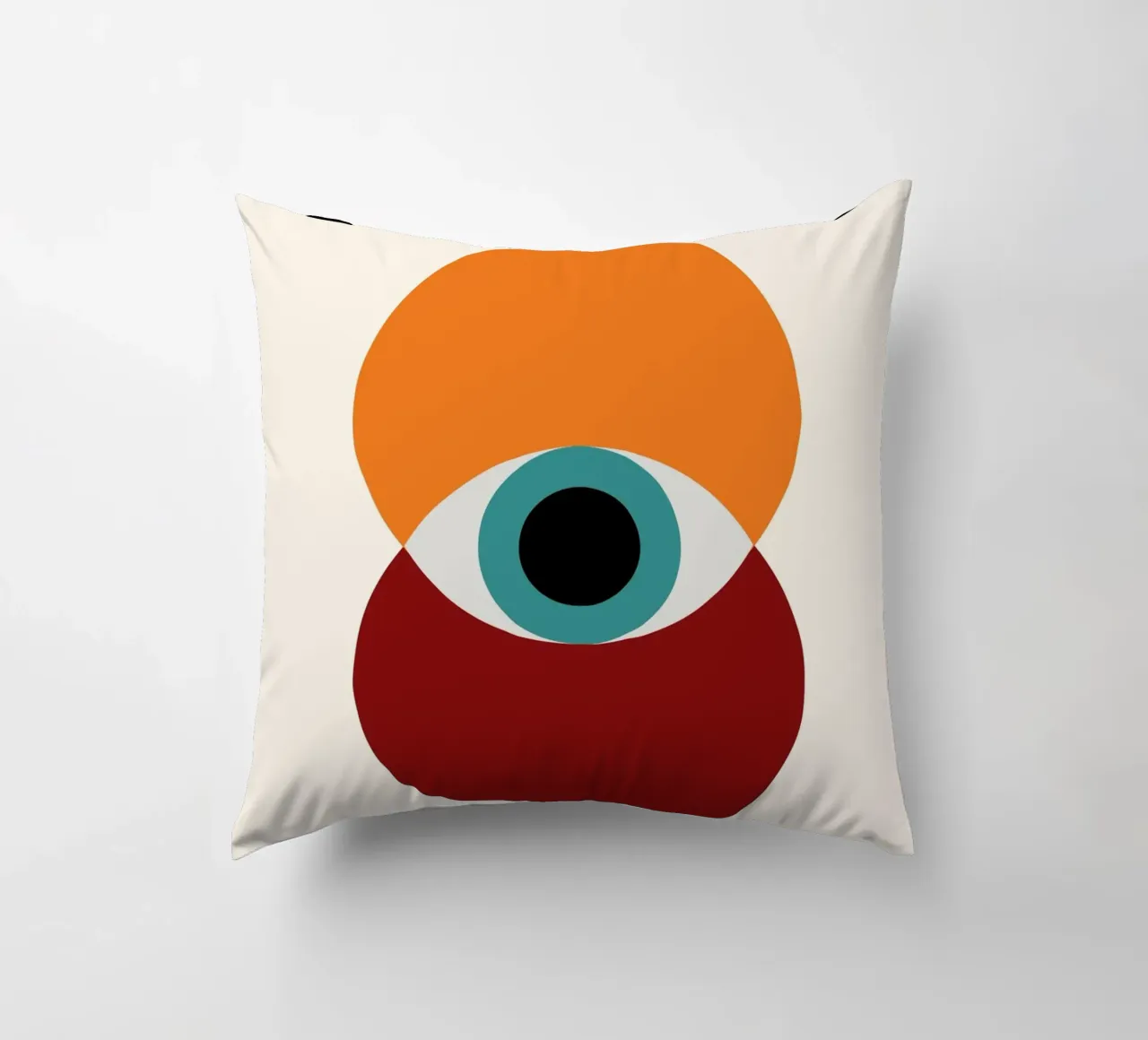 Das Bauhaus-Auge: Ikone der Moderne, abstrakte geometrische Trendkunst Kissen von NorwesClub