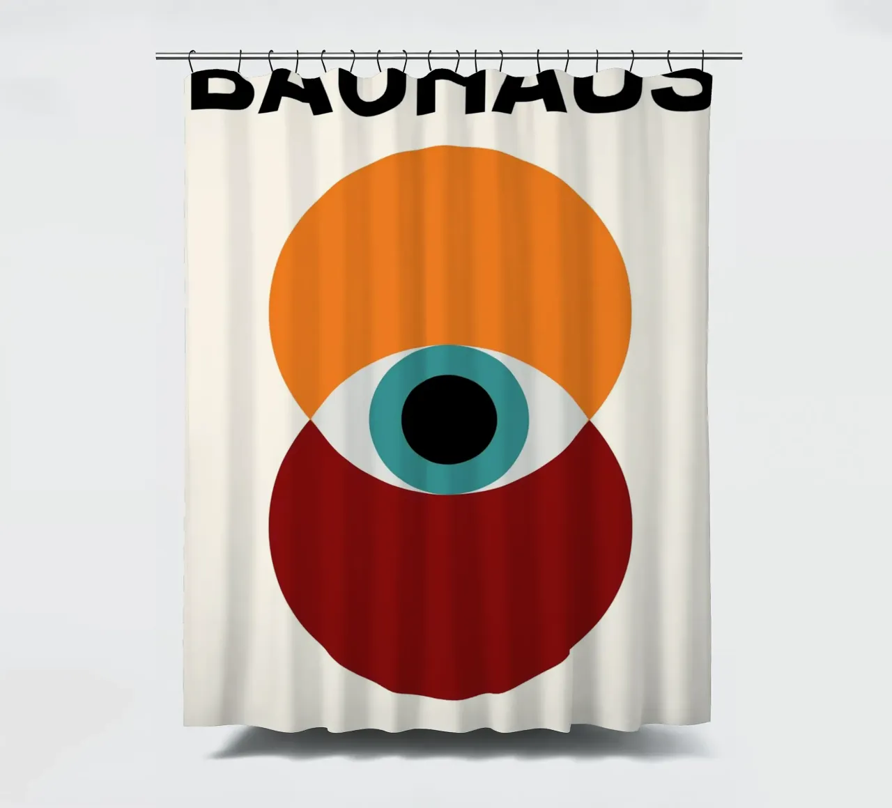 Bauhaus Eye: Iconic Modernism, Abstract Geometric Trend Art shower curtain by NorwesClub