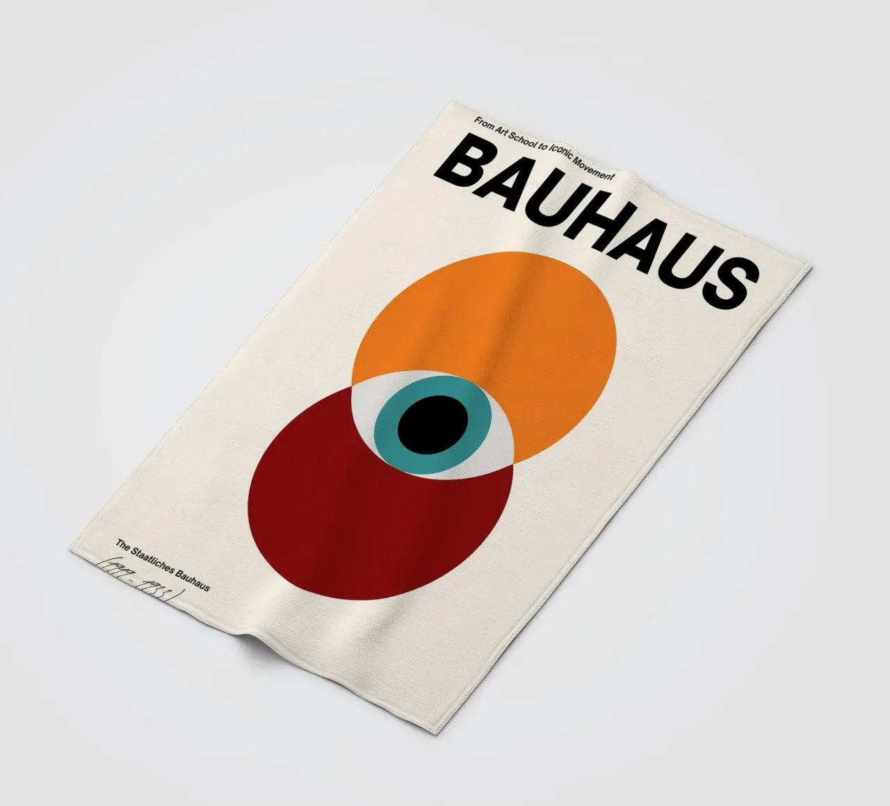 Bauhaus Eye: Iconic Modernism, Abstract Geometric Trend Art fleece blanket by NorwesClub