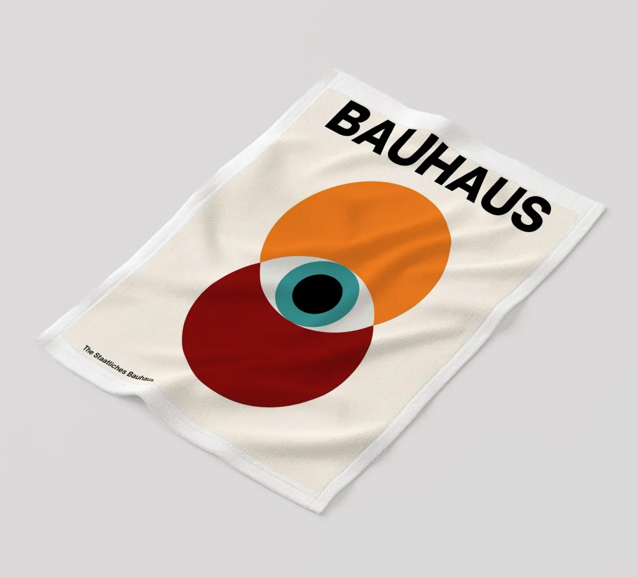 Bauhaus Eye: Iconic Modernism, Abstract Geometric Trend Art fleece blanket by NorwesClub