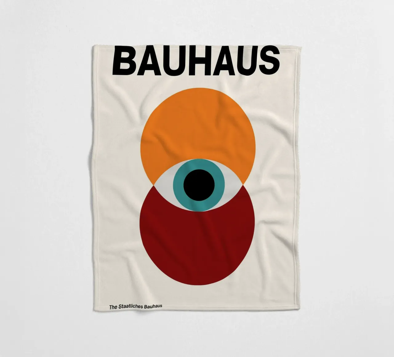 Bauhaus Eye: Iconic Modernism, Abstract Geometric Trend Art fleece blanket by NorwesClub
