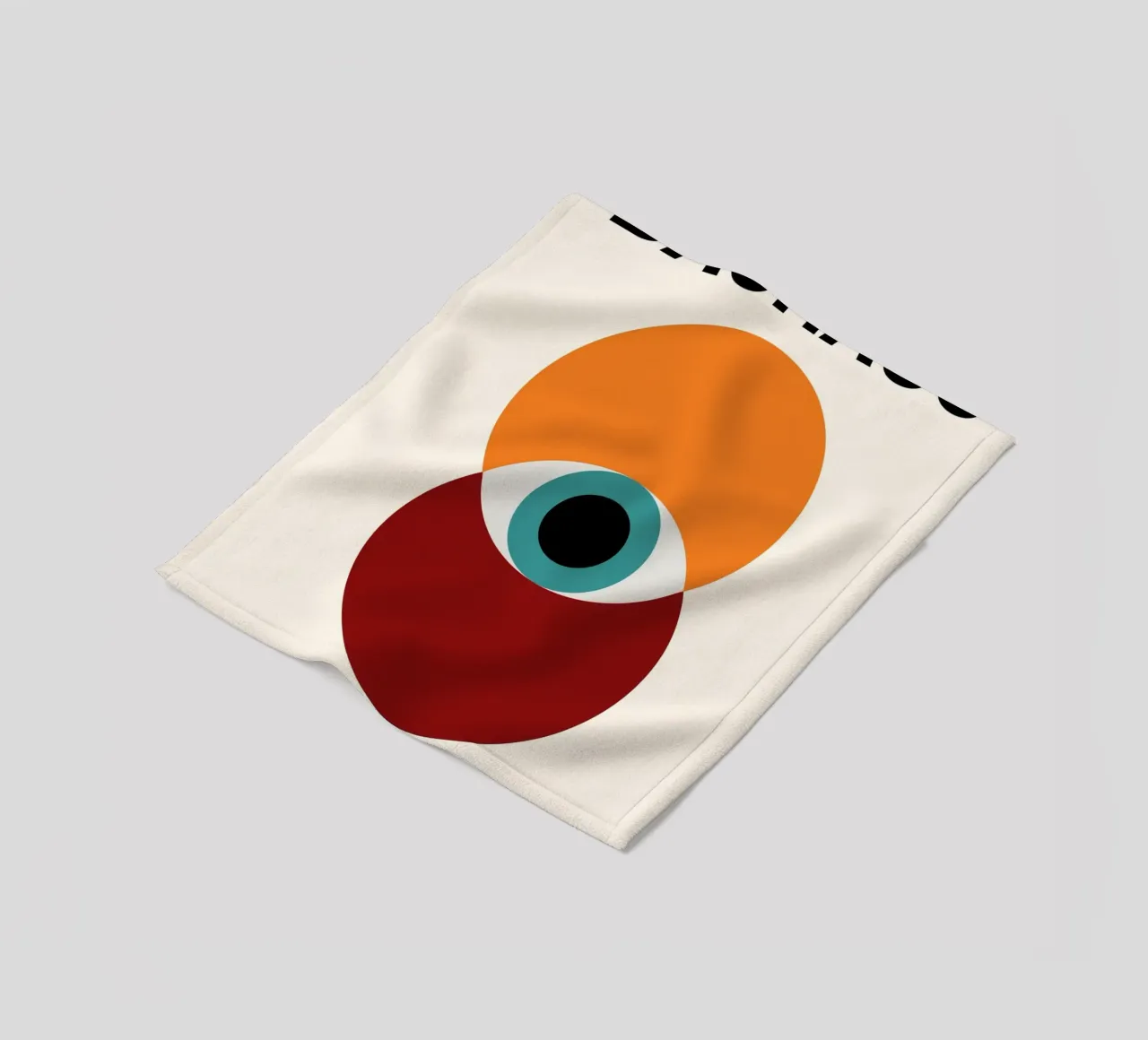 Bauhaus Eye: Iconic Modernism, Abstract Geometric Trend Art fleece blanket by NorwesClub