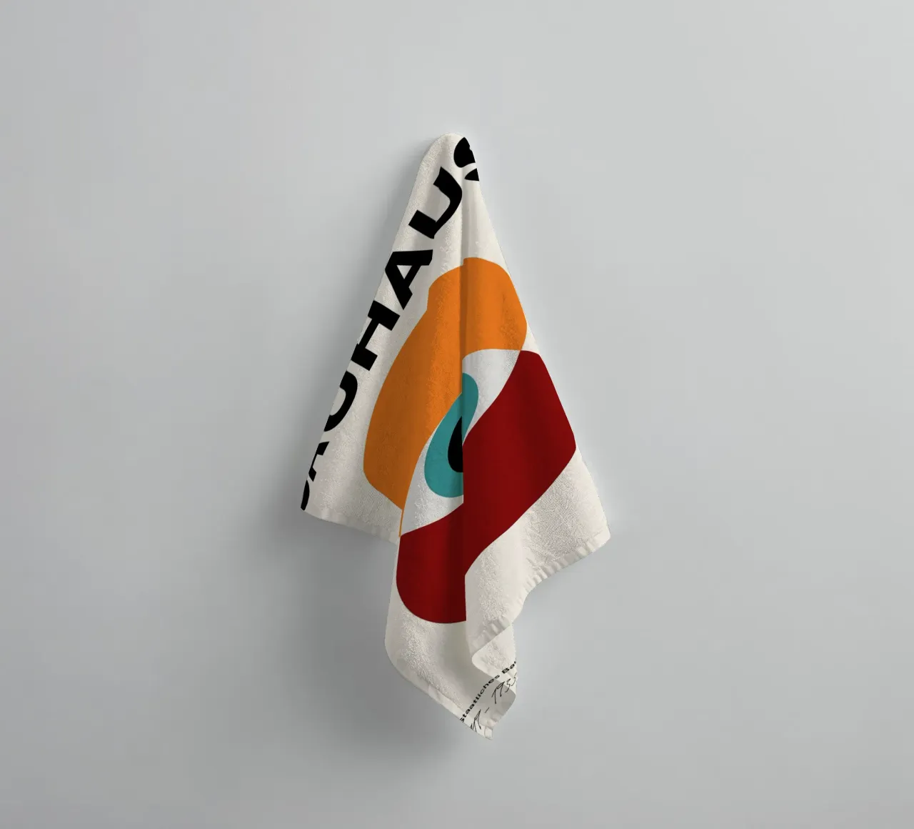 Das Bauhaus-Auge: Ikone der Moderne, abstrakte geometrische Trendkunst Handtuch von NorwesClub