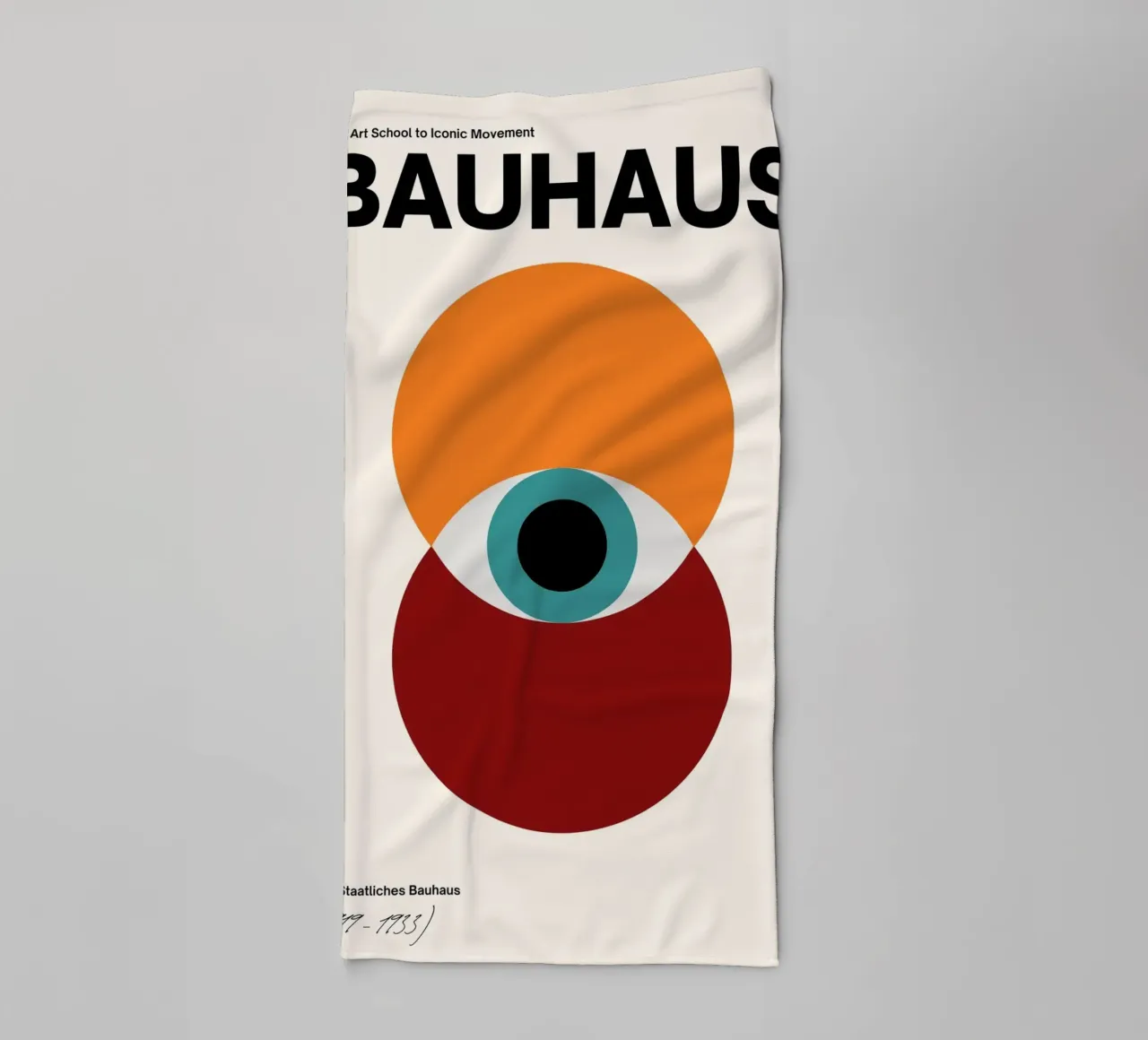Das Bauhaus-Auge: Ikone der Moderne, abstrakte geometrische Trendkunst Handtuch von NorwesClub
