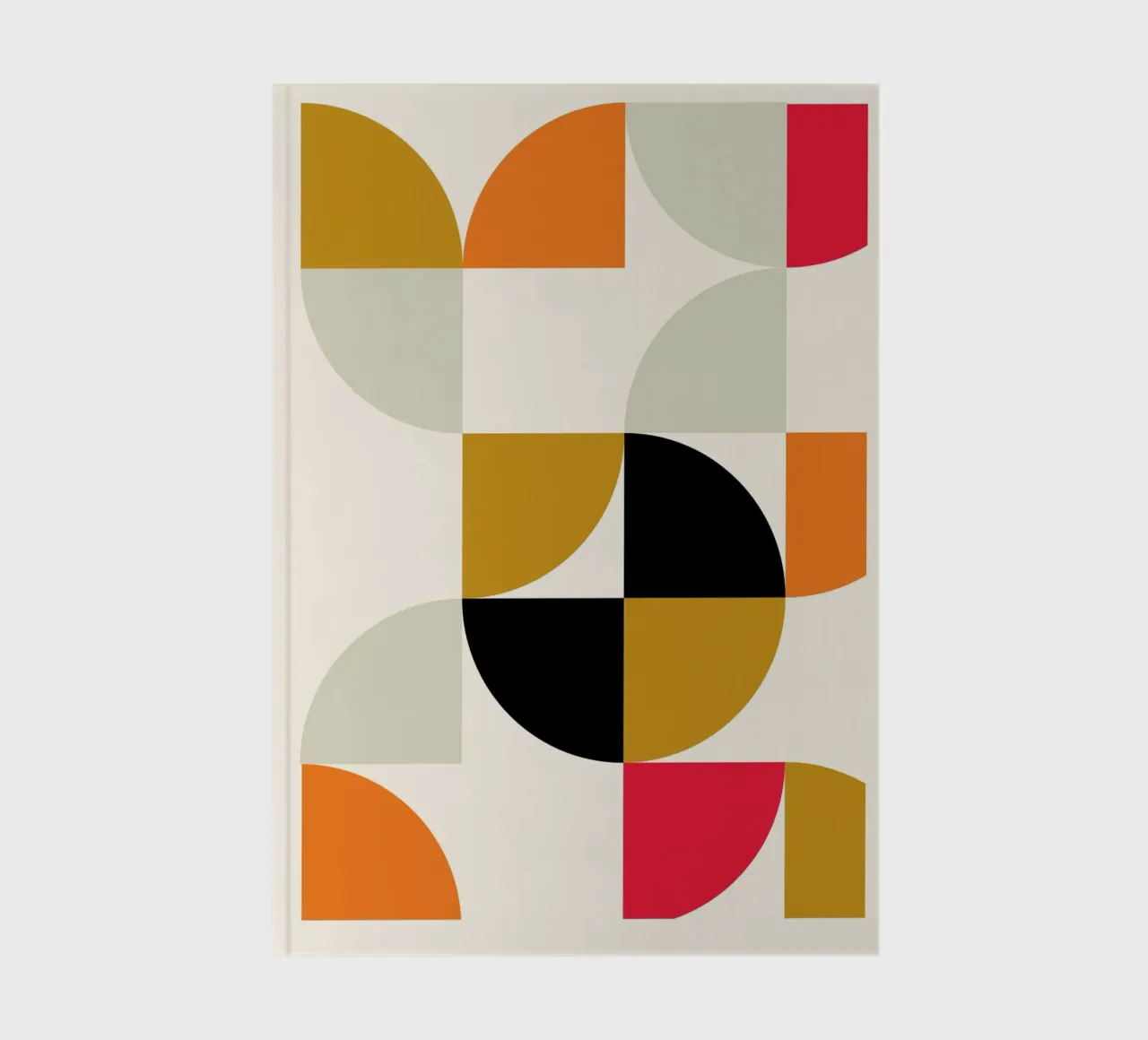 Bauhaus Curves: Geometric Abstract, Modern Mid-Century Trend notebook by NorwesClub