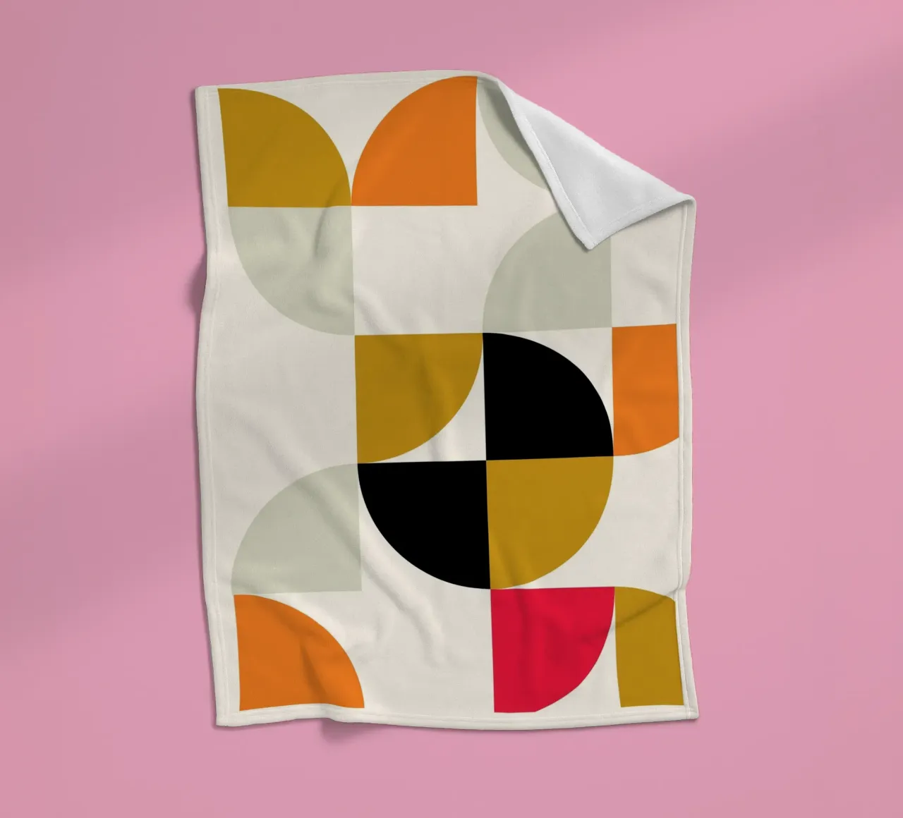 Courbes Bauhaus : Abstraction géométrique, tendance moderne du milieu du siècle plaid polaire de NorwesClub