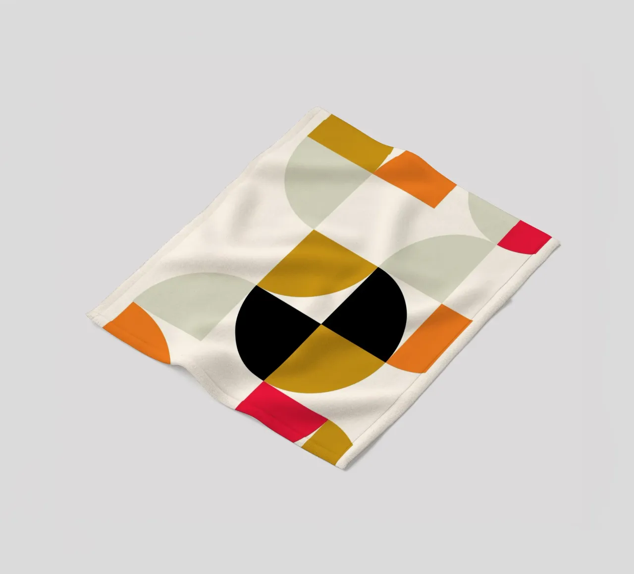 Courbes Bauhaus : Abstraction géométrique, tendance moderne du milieu du siècle plaid polaire de NorwesClub