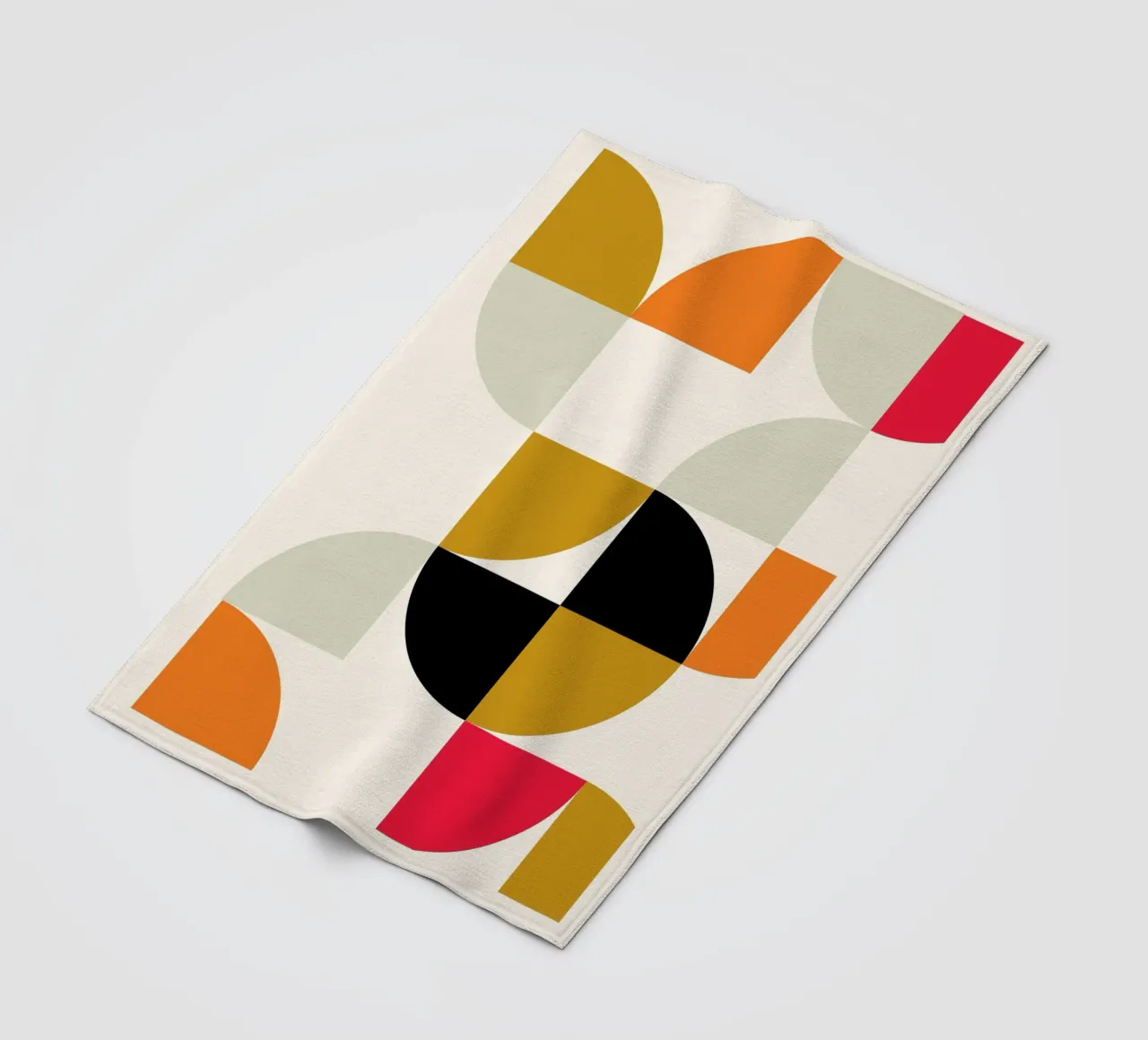Courbes Bauhaus : Abstraction géométrique, tendance moderne du milieu du siècle plaid polaire de NorwesClub