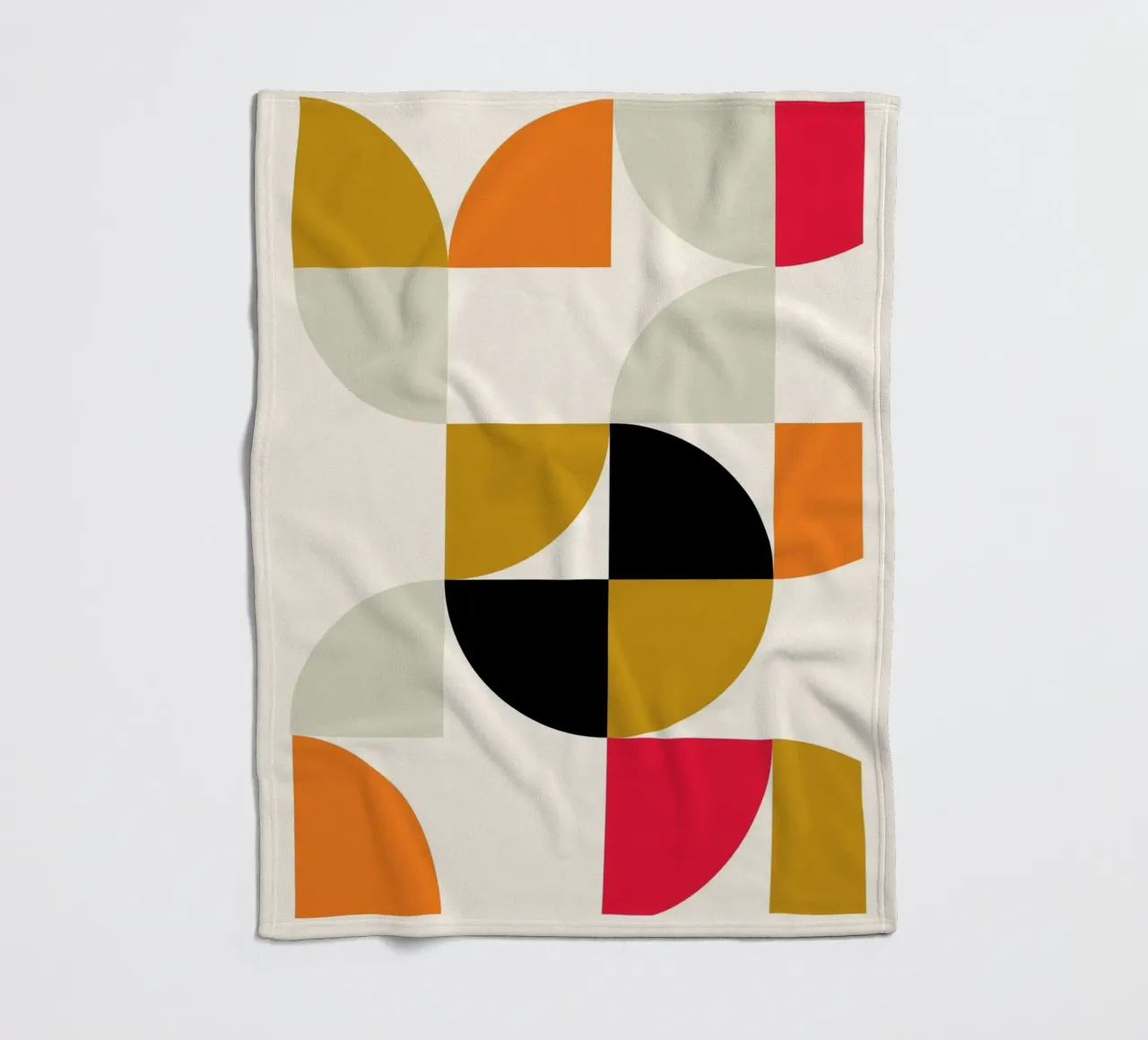 Courbes Bauhaus : Abstraction géométrique, tendance moderne du milieu du siècle plaid polaire de NorwesClub