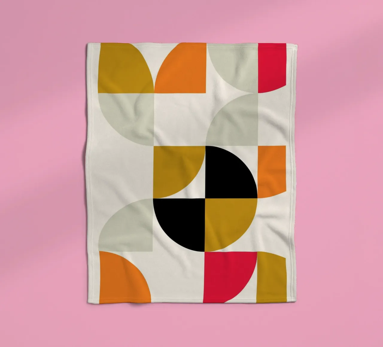 Courbes Bauhaus : Abstraction géométrique, tendance moderne du milieu du siècle plaid polaire de NorwesClub