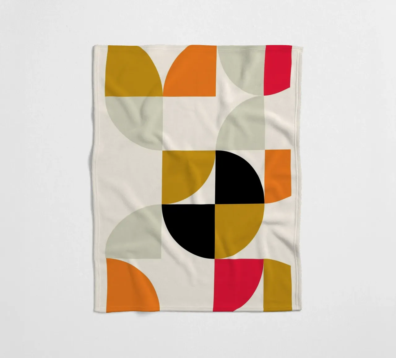 Courbes Bauhaus : Abstraction géométrique, tendance moderne du milieu du siècle plaid polaire de NorwesClub