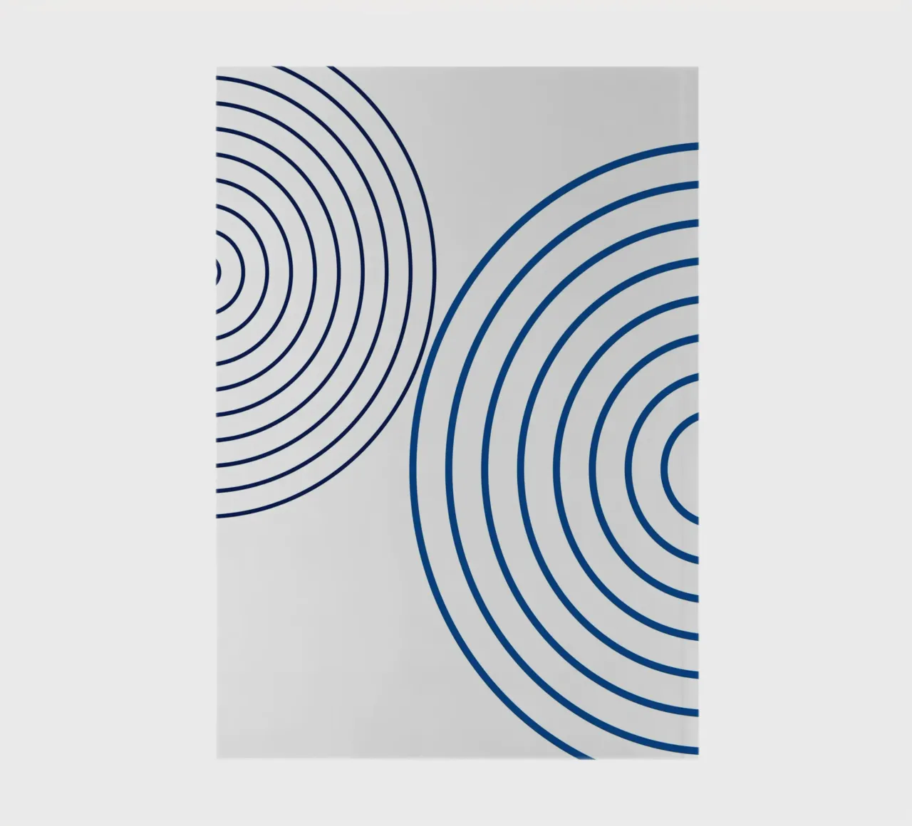 Konzentrische Kreise: Minimalistisch Abstrakt, Blaue Linie Kunstdruck Notizbuch von NorwesClub