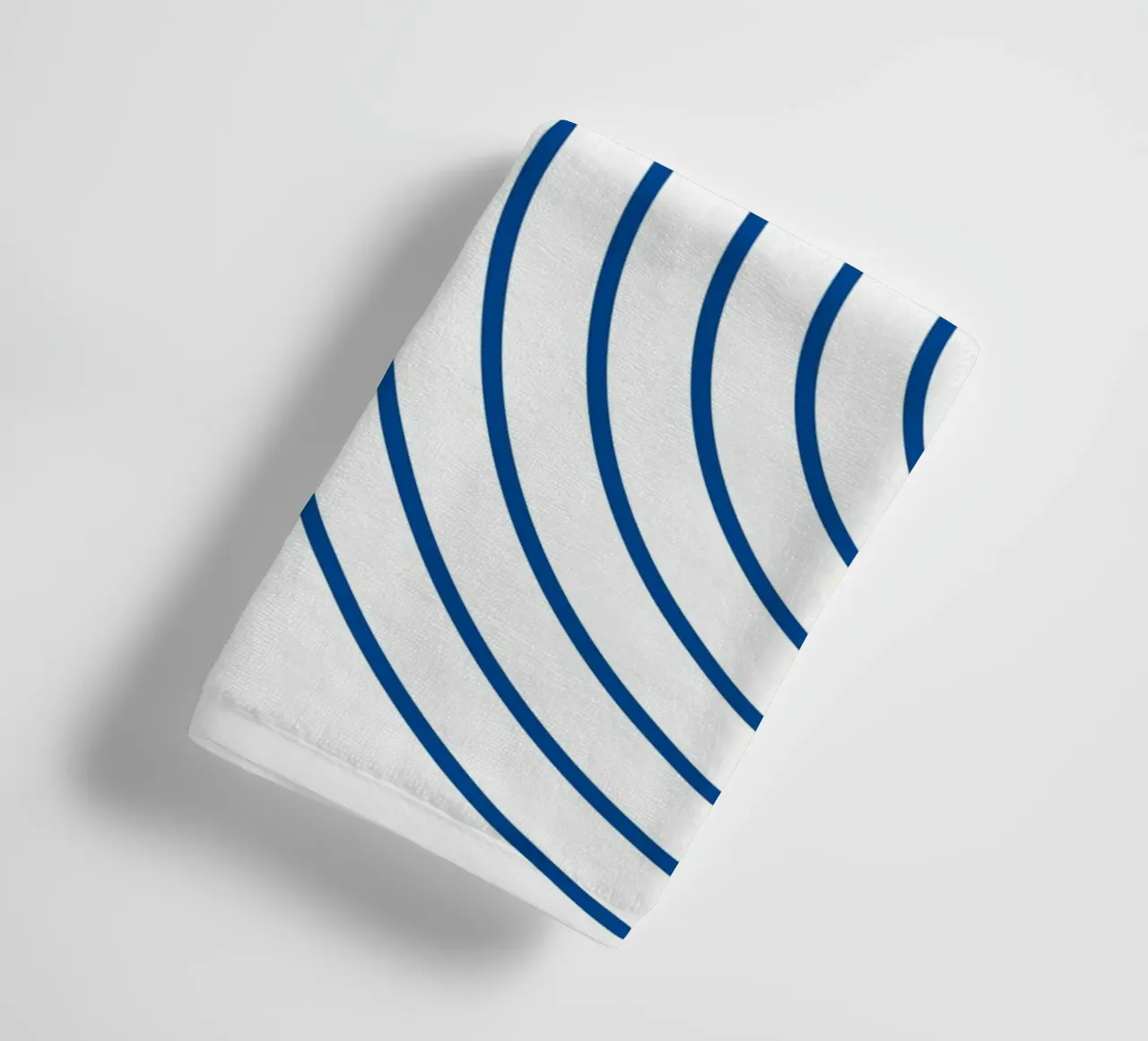 Concentric Circles: Minimalist Abstract, Blue Line Art Print towel by NorwesClub