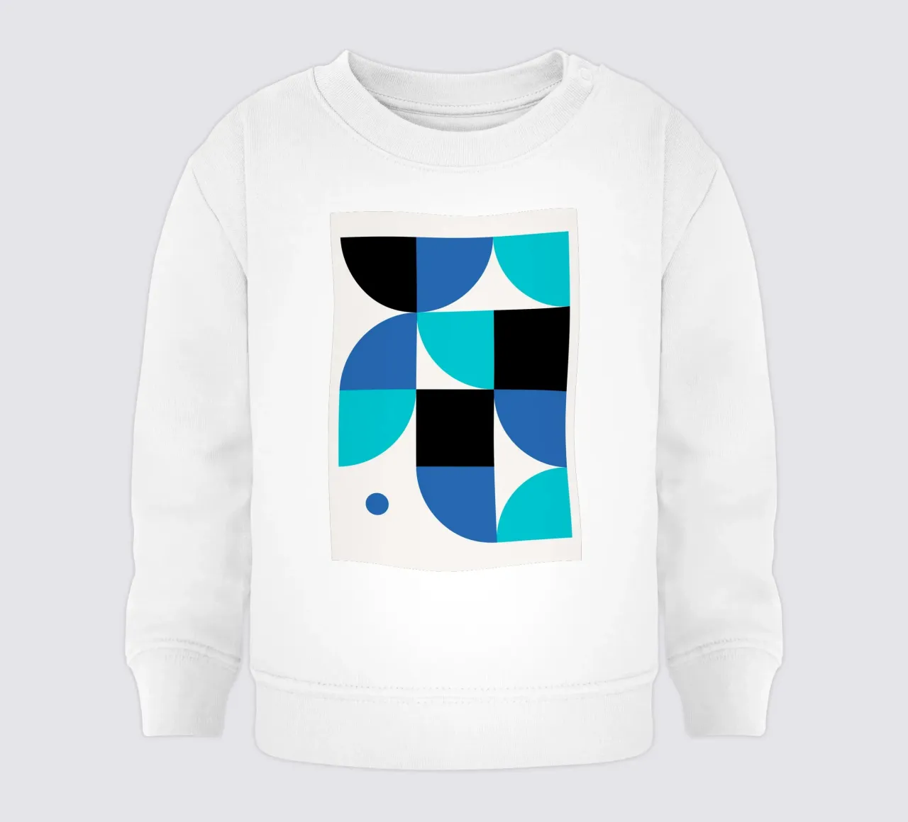 Abstracción geométrica: Azul y Negro Arte Moderno Imprimir sudadera de bebé de NorwesClub