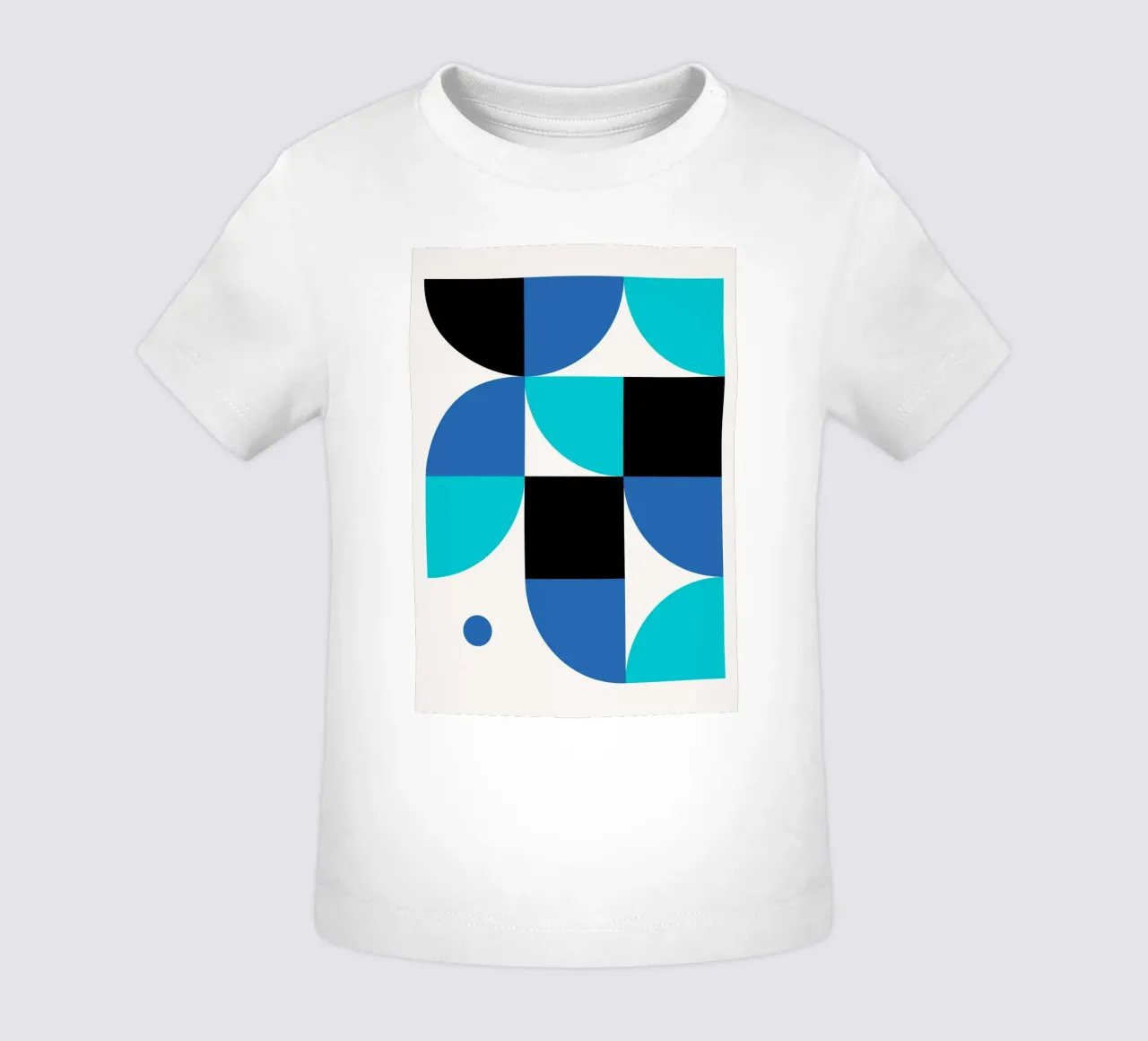 Abstraction géométrique : Blue & Black Modern Art Print t-shirt pour bébé de NorwesClub