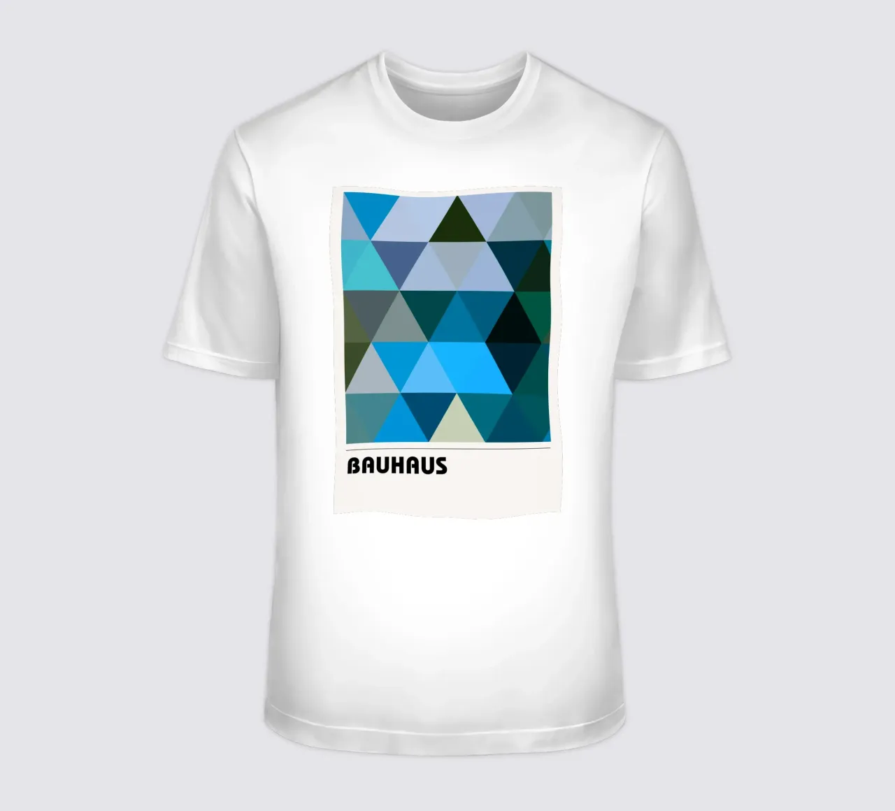 Triangles Bauhaus : Abstraction géométrique, tons froids Tendance Art t-shirt de NorwesClub