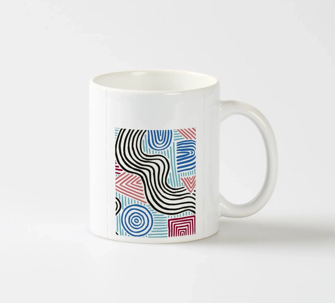 Astratto organico: linee e forme libere, arte moderna di tendenza tazza in ceramica da NorwesClub