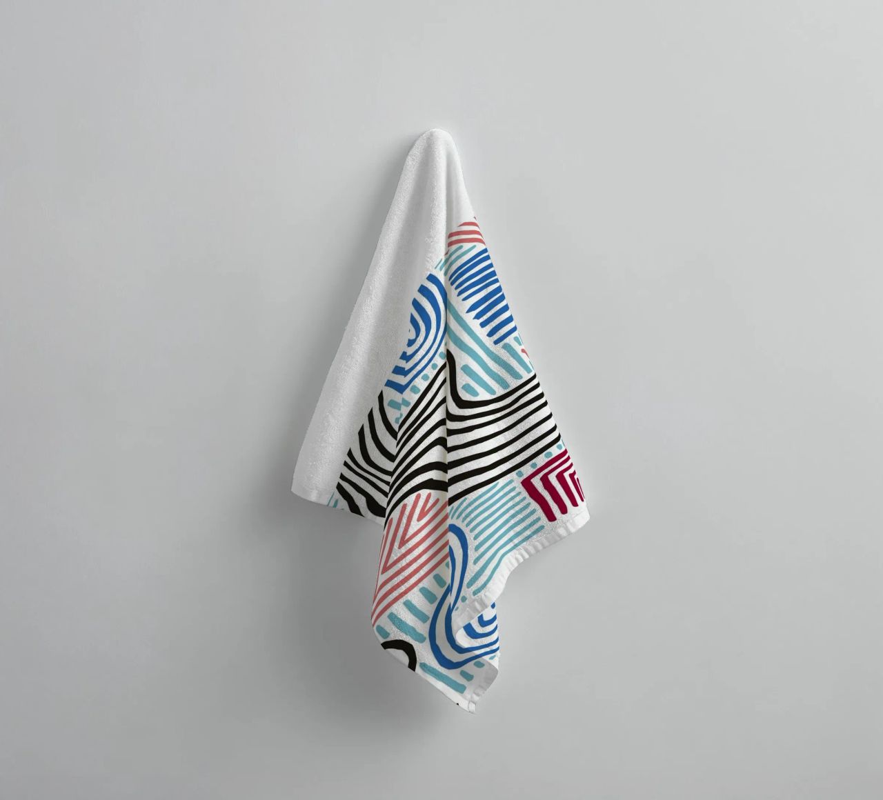 Organic Abstract: Freeform Lines & Shapes, Modern Trend Art towel by NorwesClub