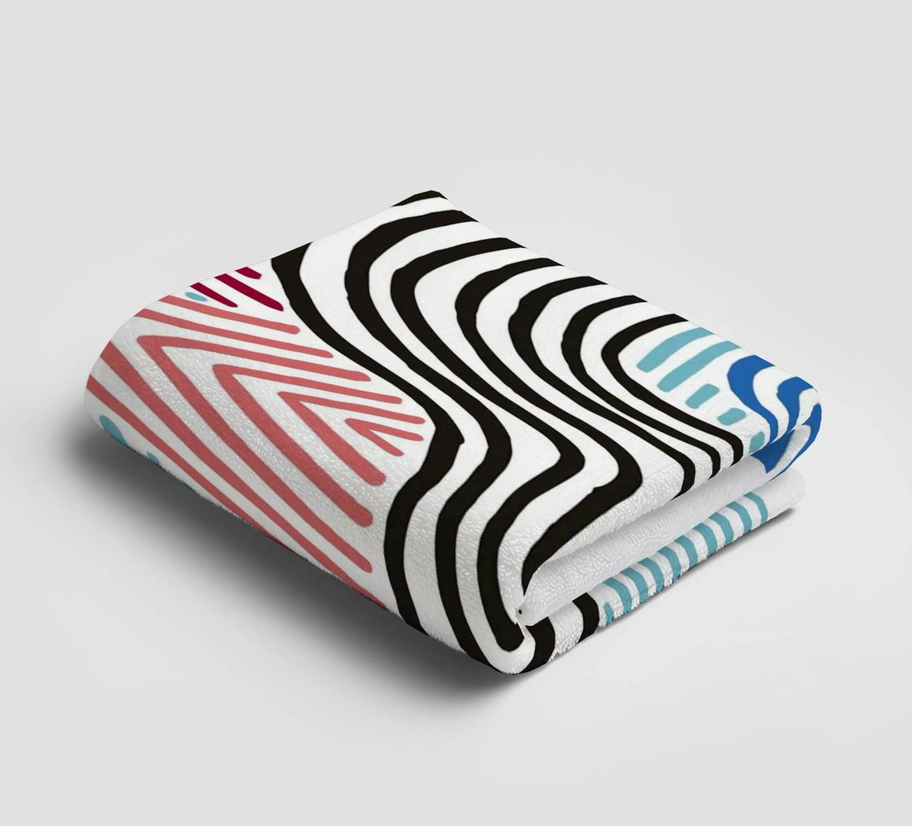 Organic Abstract: Freeform Lines & Shapes, Modern Trend Art towel by NorwesClub