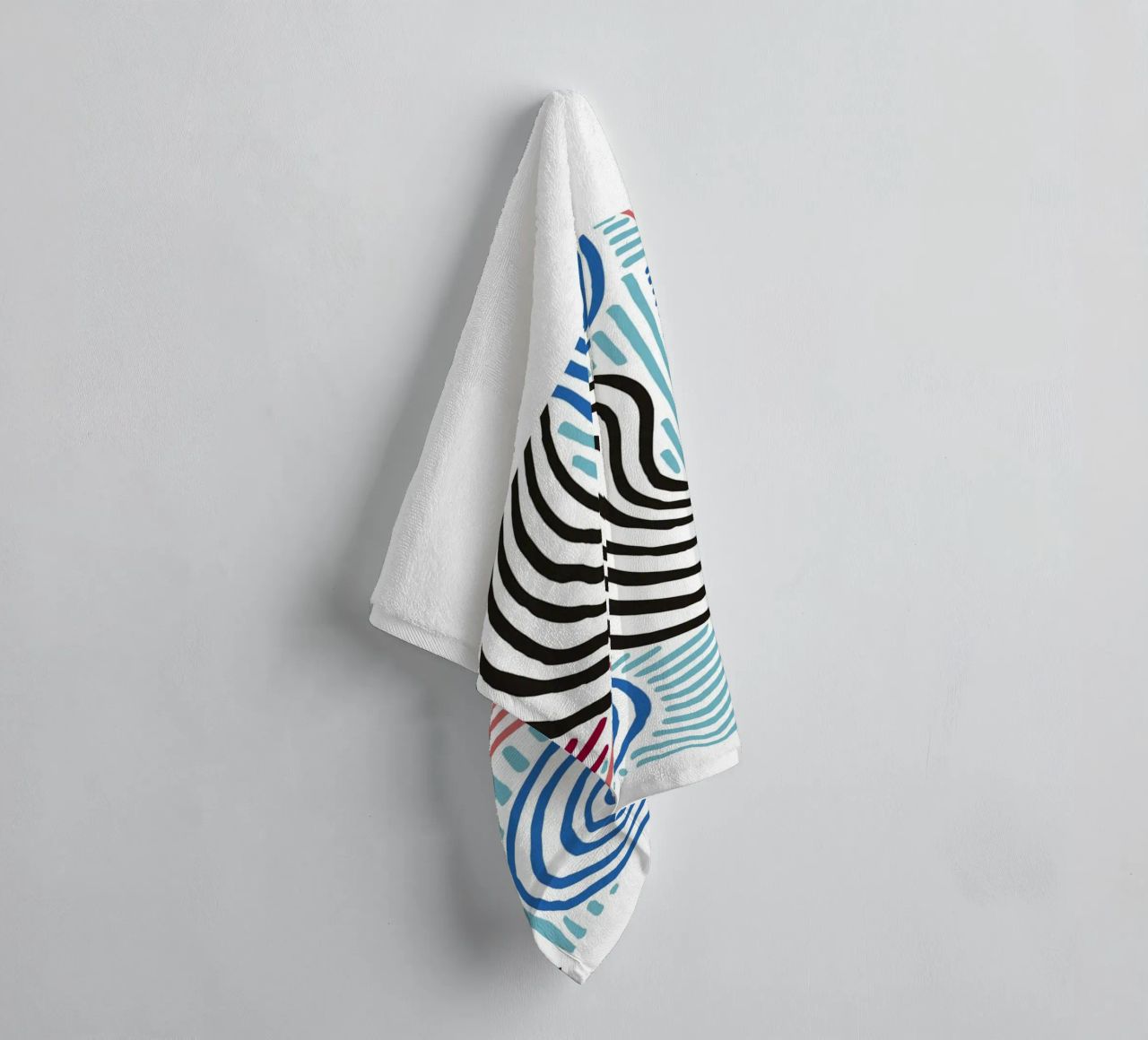 Organic Abstract: Freeform Lines & Shapes, Modern Trend Art towel by NorwesClub