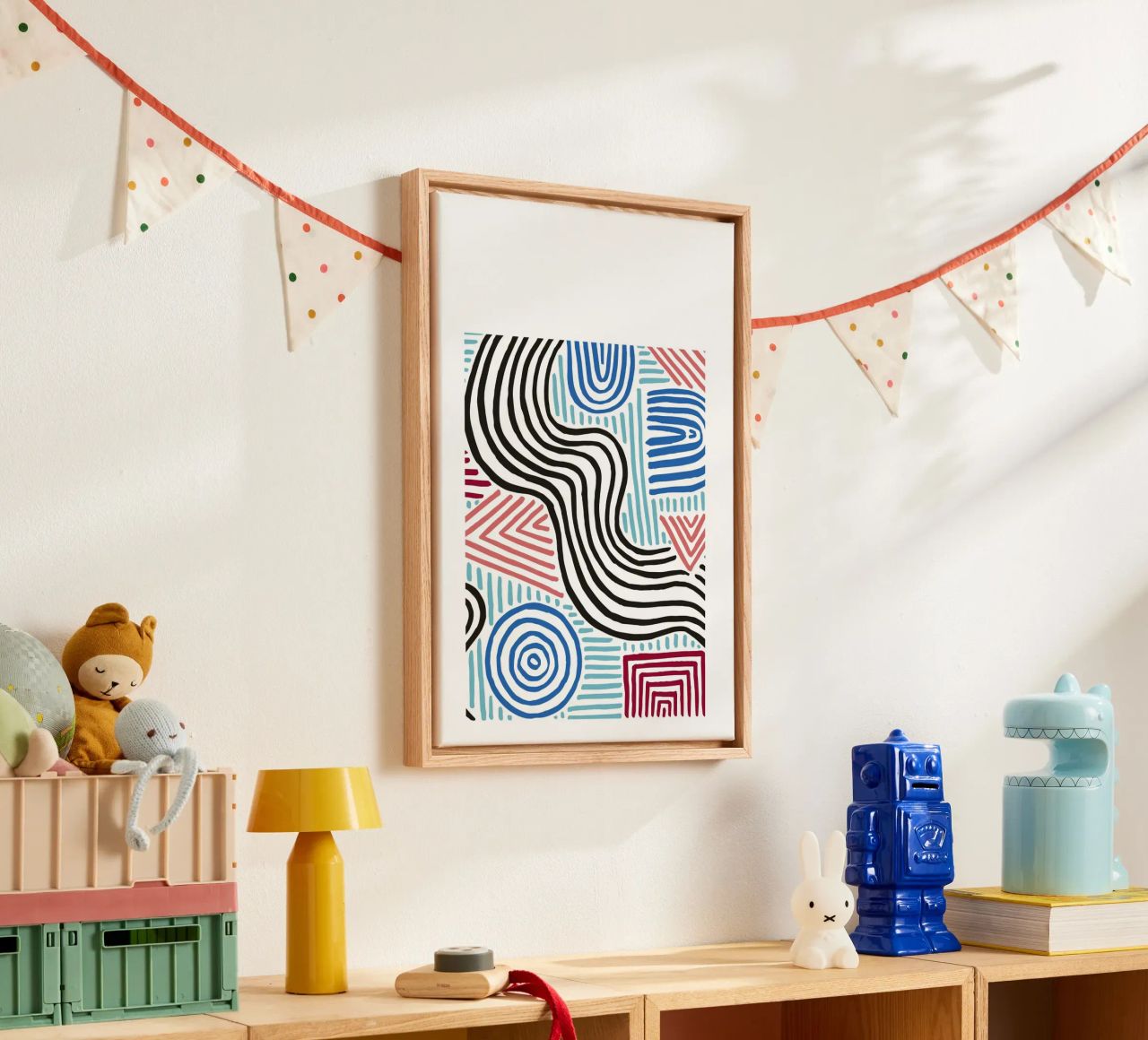 Organic Abstract: Freeform Lines & Shapes, Modern Trend Art canvas by NorwesClub