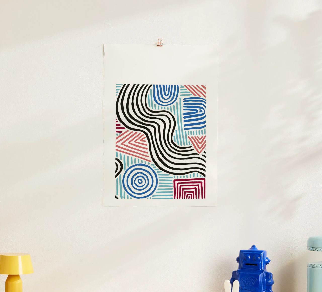 Astratto organico: linee e forme libere, arte moderna di tendenza carta hahnemühle da NorwesClub