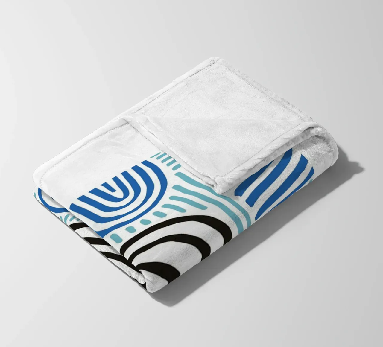 Astratto organico: linee e forme libere, arte moderna di tendenza coperta in pile da NorwesClub