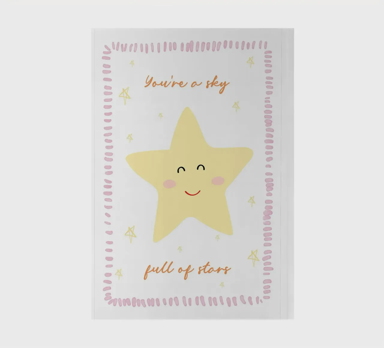 Star Print, Celestial Print notebook by Little Lola