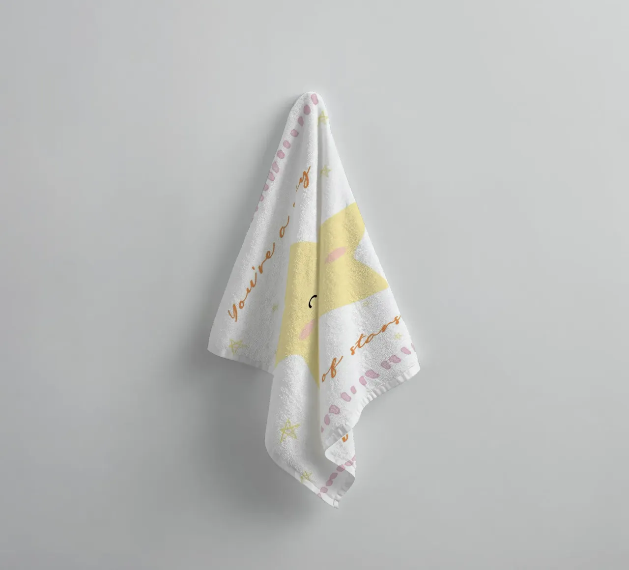 Star Print, Celestial Print towel by Little Lola