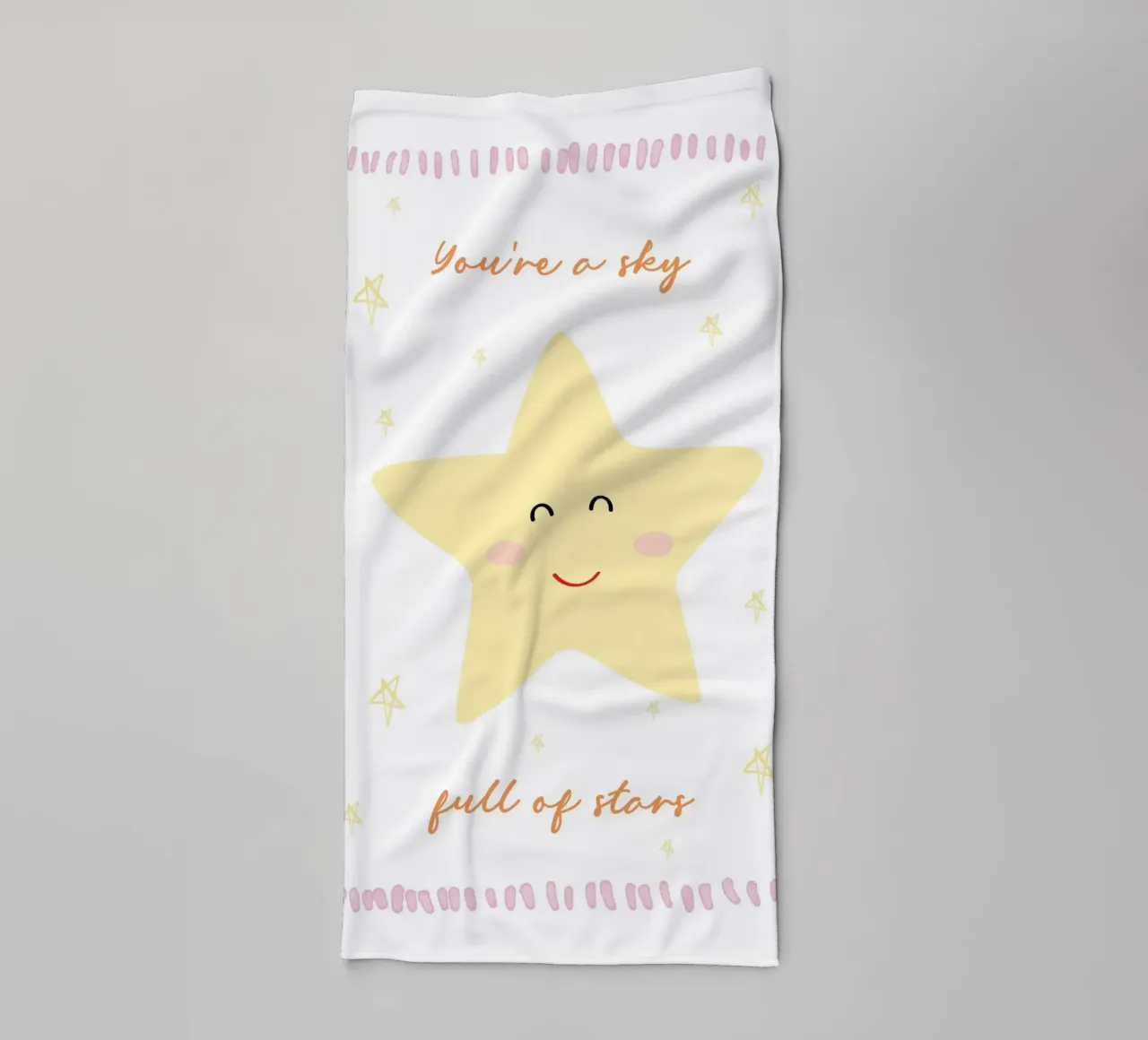 Star Print, Celestial Print towel by Little Lola