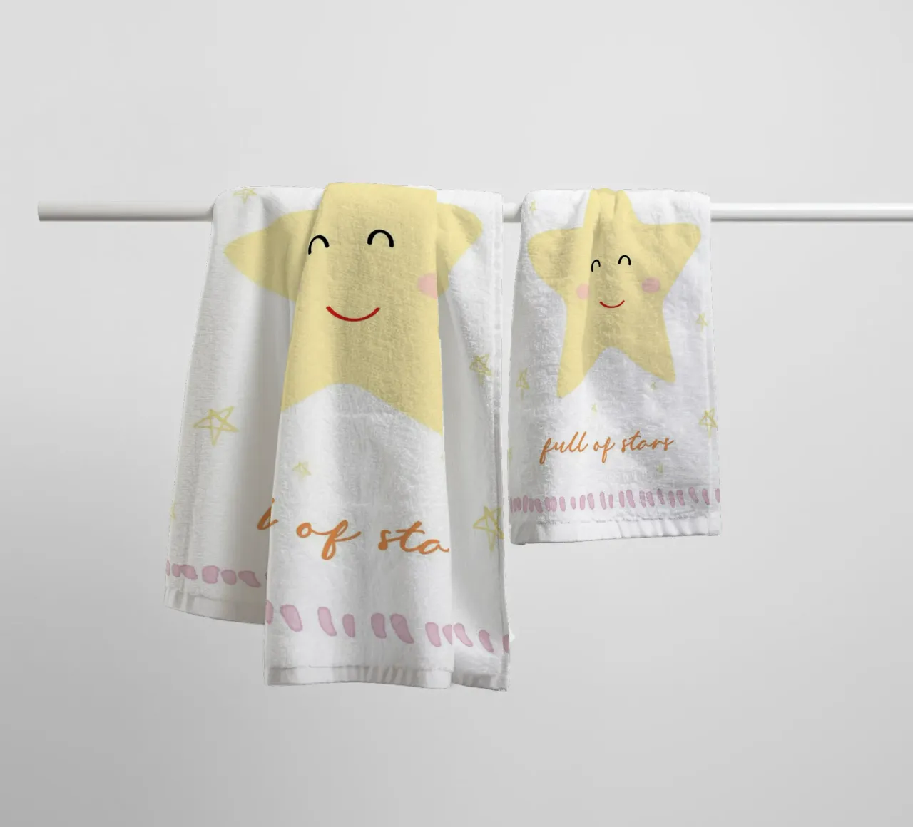 Star Print, Celestial Print towel by Little Lola