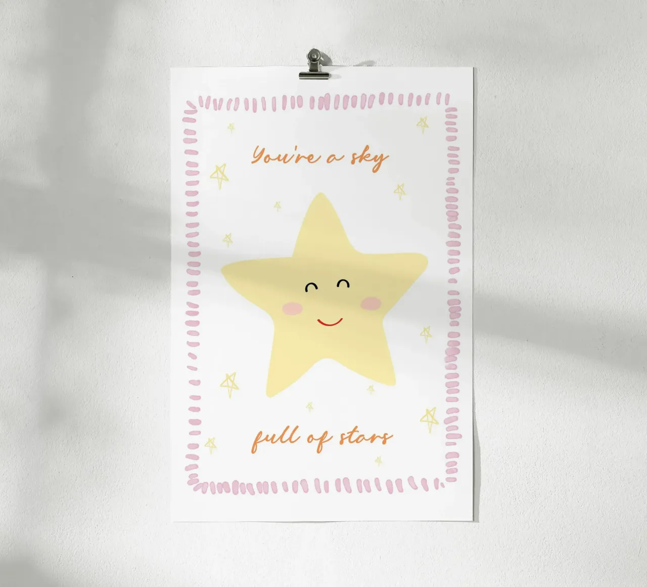 Star Print, Celestial Print poster by Little Lola