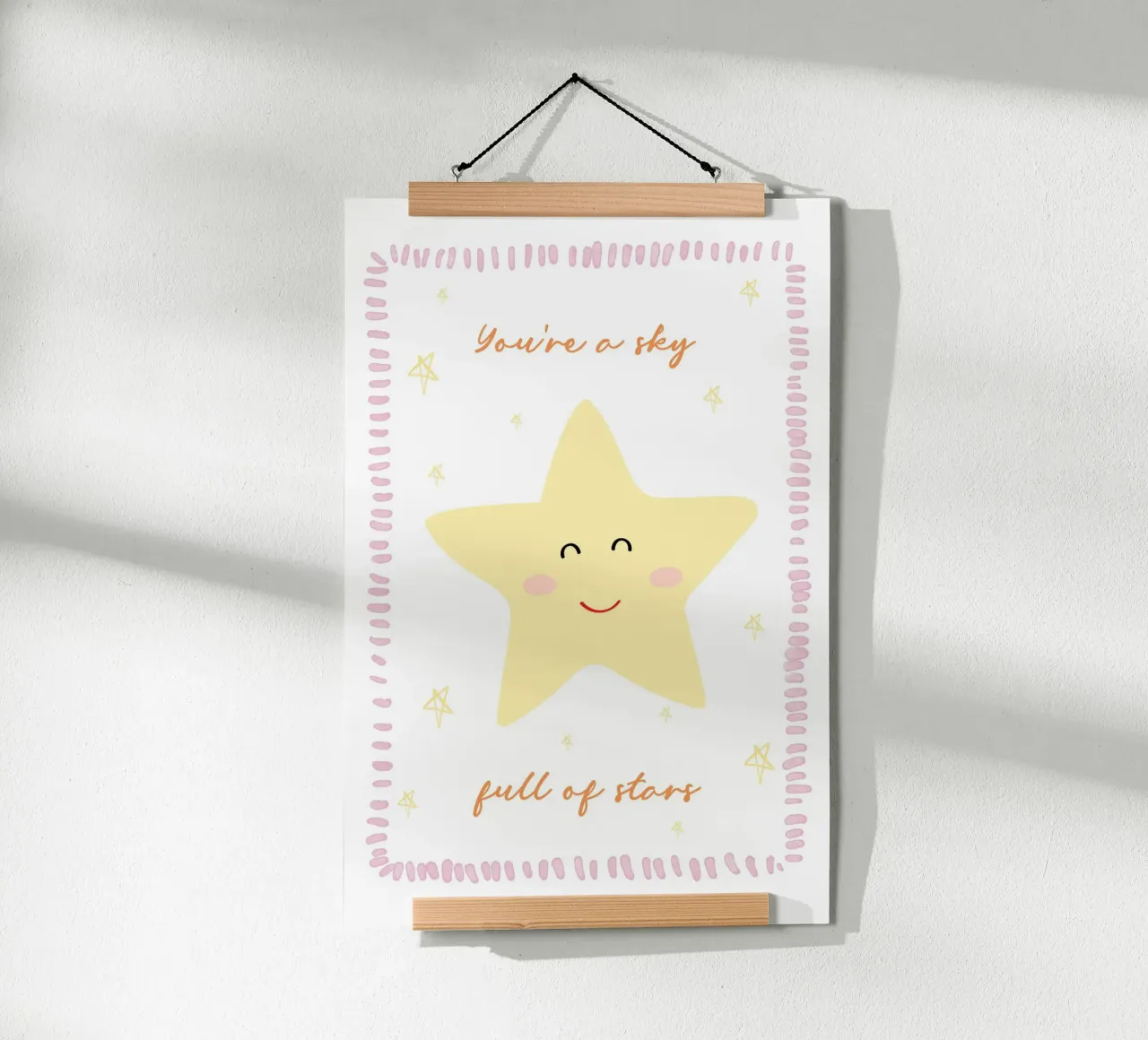 Star Print, Celestial Print poster by Little Lola