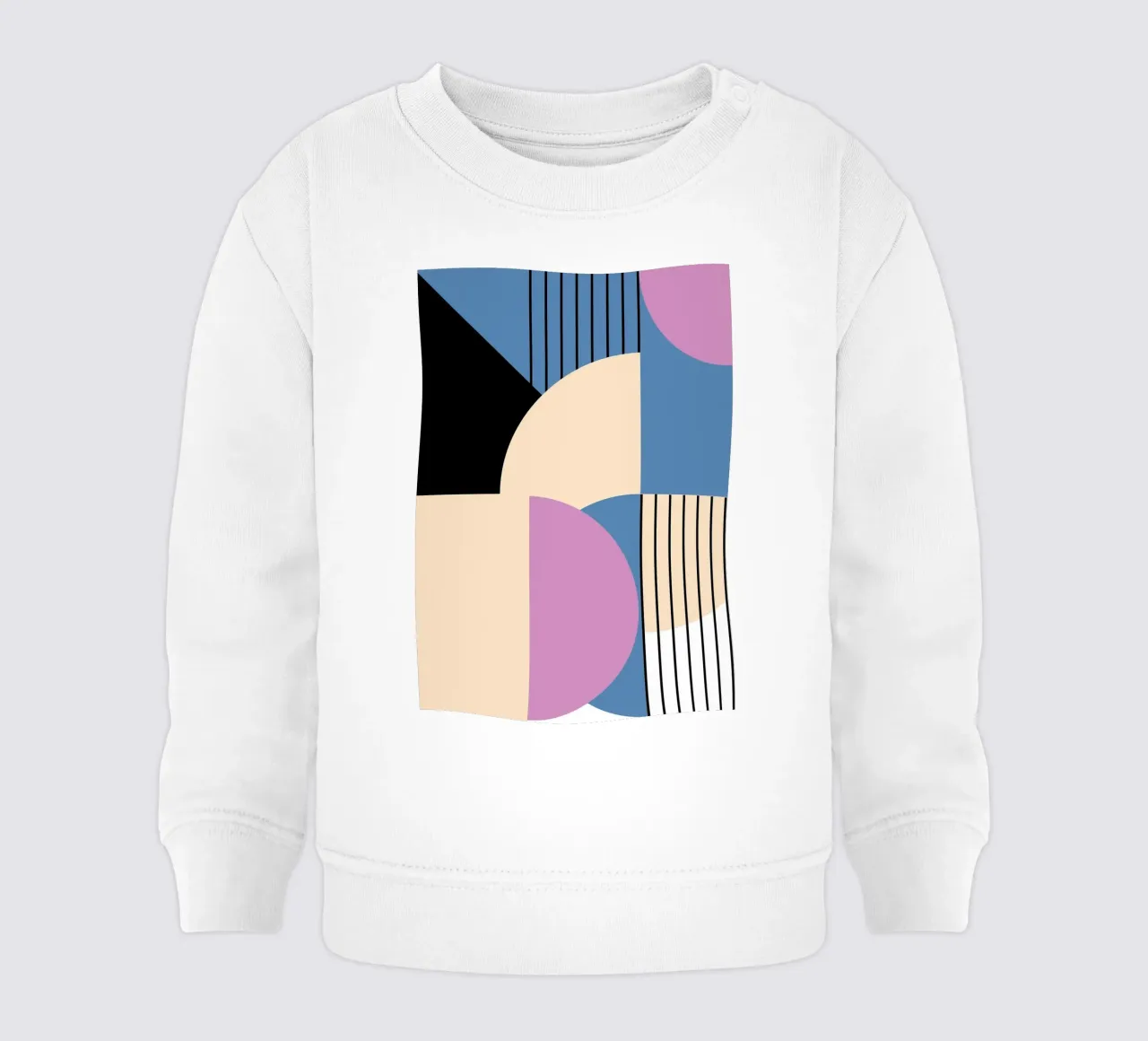 Bauhaus Geométrico: Abstract Color Blocks & Lines, Arte Moderno sudadera de bebé de NorwesClub