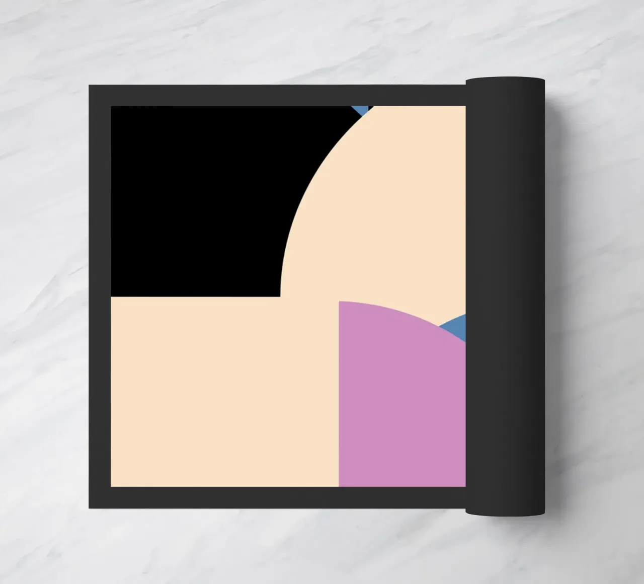Bauhaus Geometric: Abstract Color Blocks & Lines, Modern Art doormat by NorwesClub