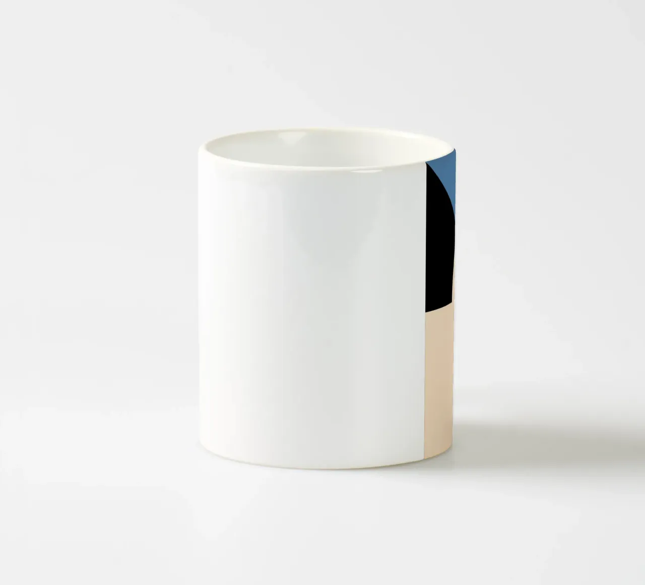 Bauhaus Geometric: Abstract Color Blocks & Lines, Modern Art ceramic mug by NorwesClub