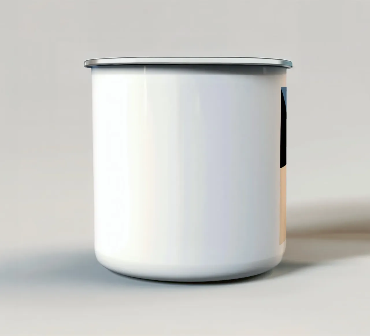 Bauhaus Geometric: Abstract Color Blocks & Lines, Modern Art enamel mug by NorwesClub