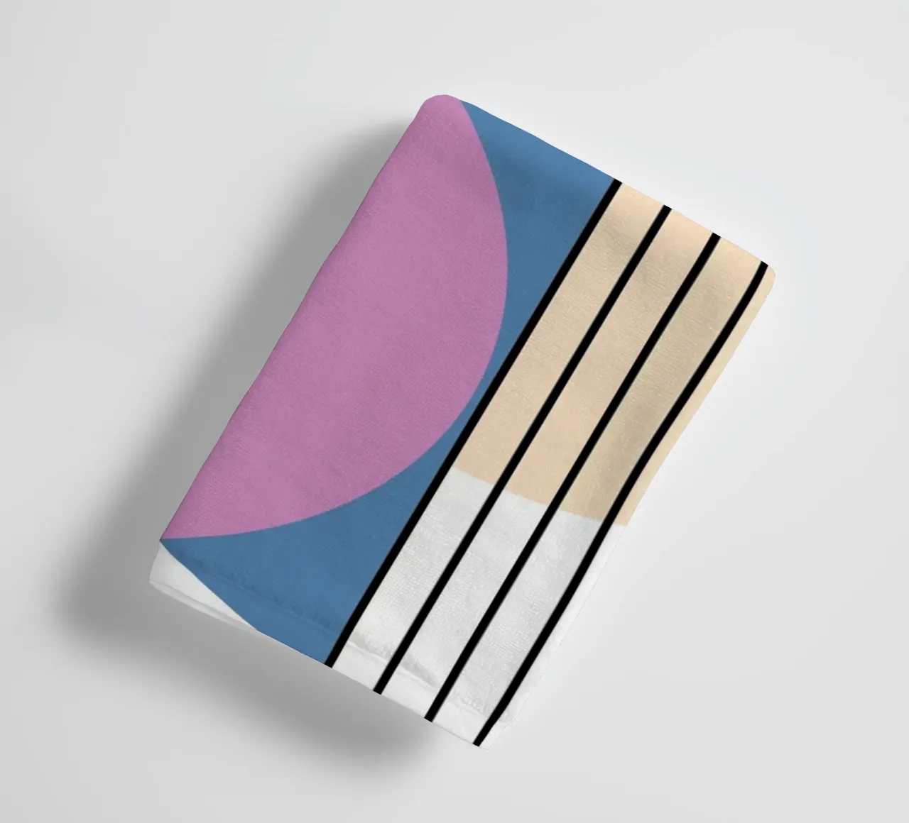 Bauhaus Geometric: Abstract Color Blocks & Lines, Modern Art towel by NorwesClub