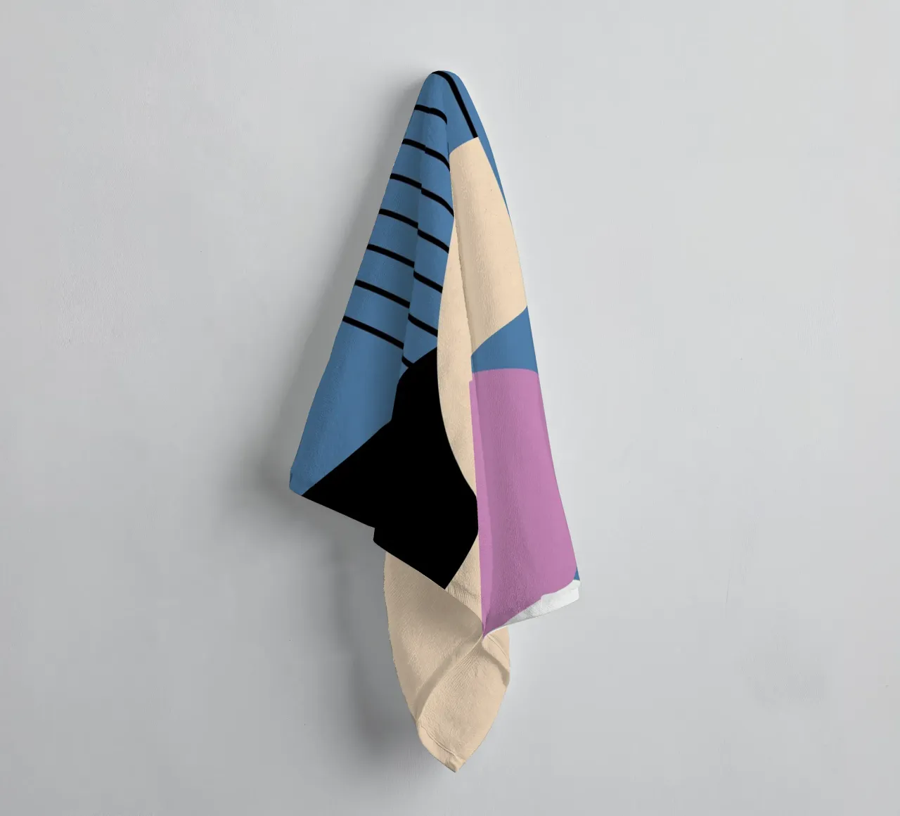 Bauhaus Geometric: Abstract Color Blocks & Lines, Modern Art towel by NorwesClub