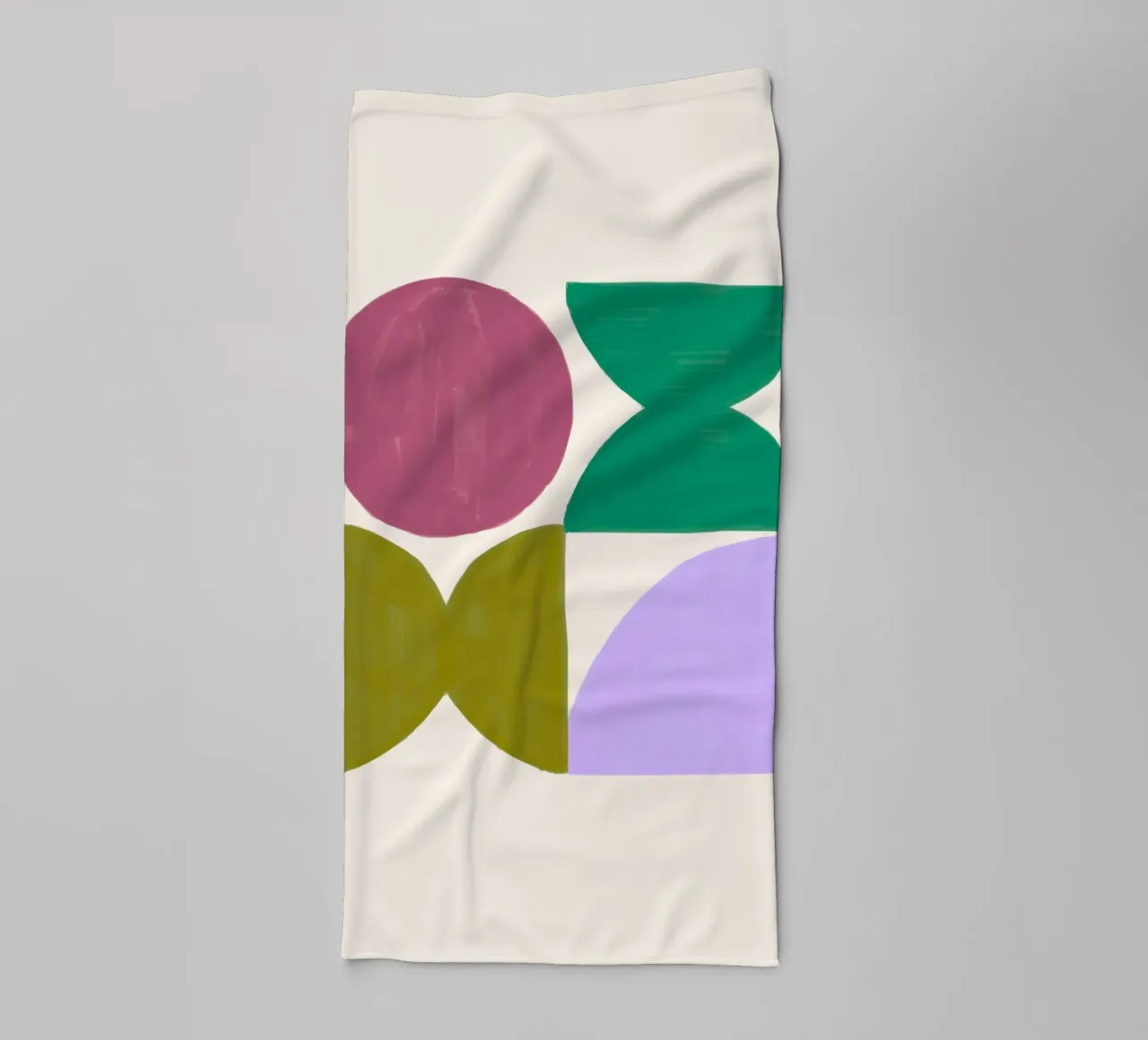 Whimsical Geometry: Abstract Shapes, Modern Organic Art Prin towel by NorwesClub