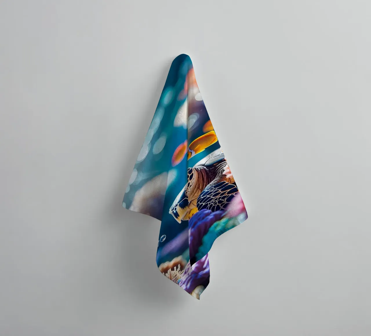 🪸🐢 Sea Turtle | Sunburst on the Shield towel by Trinkets NL Design Studio