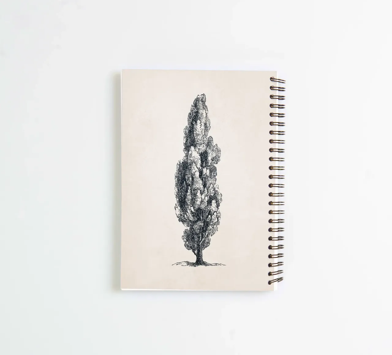 Tuscany Cypress Tree Sketch spiral notebook by apoloprints