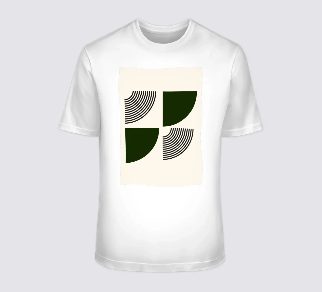Curve minimaliste: Linee geometriche astratte, verdi e nere A t-shirt da NorwesClub