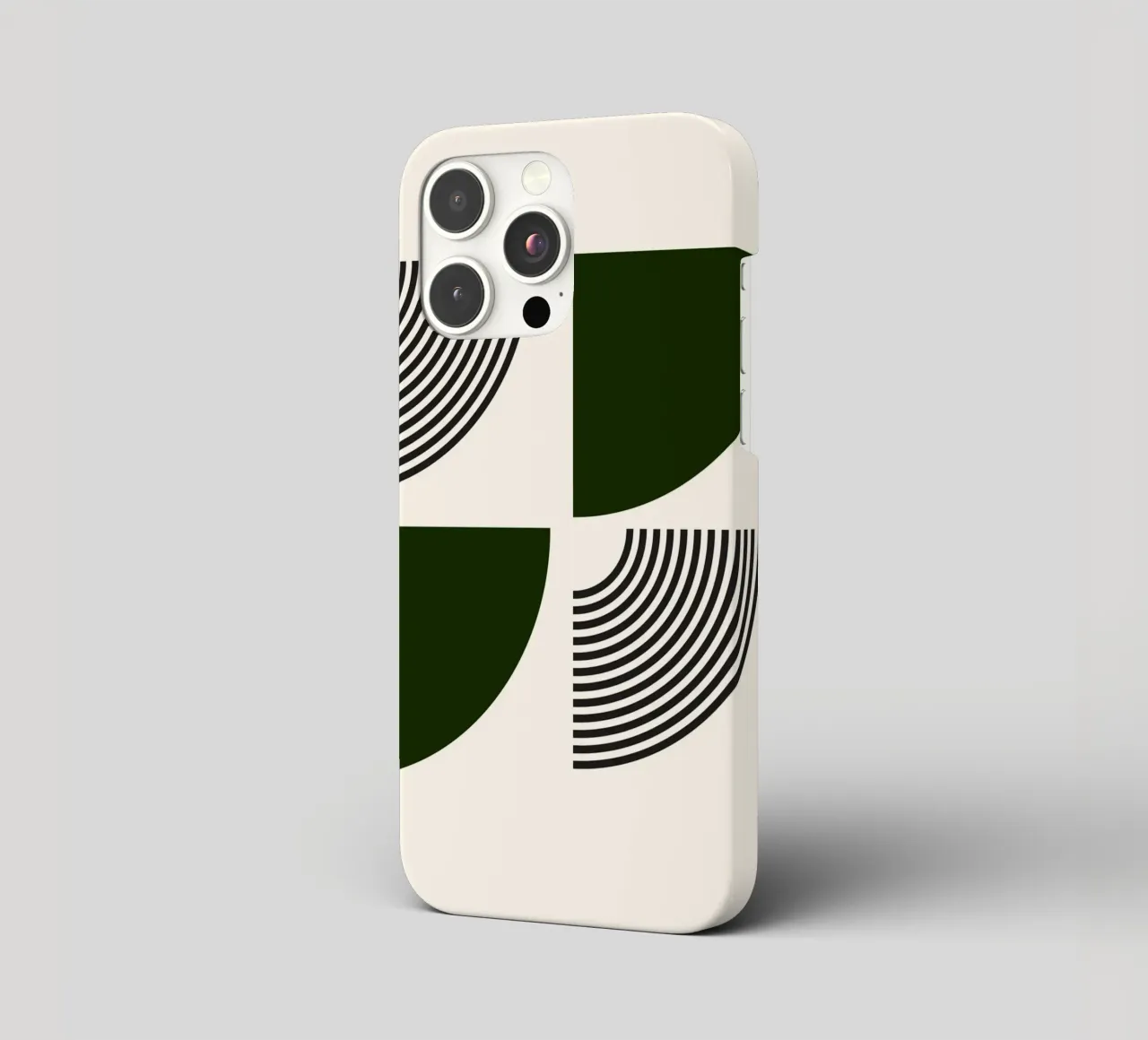 Curve minimaliste: Linee geometriche astratte, verdi e nere A cover iphone da NorwesClub